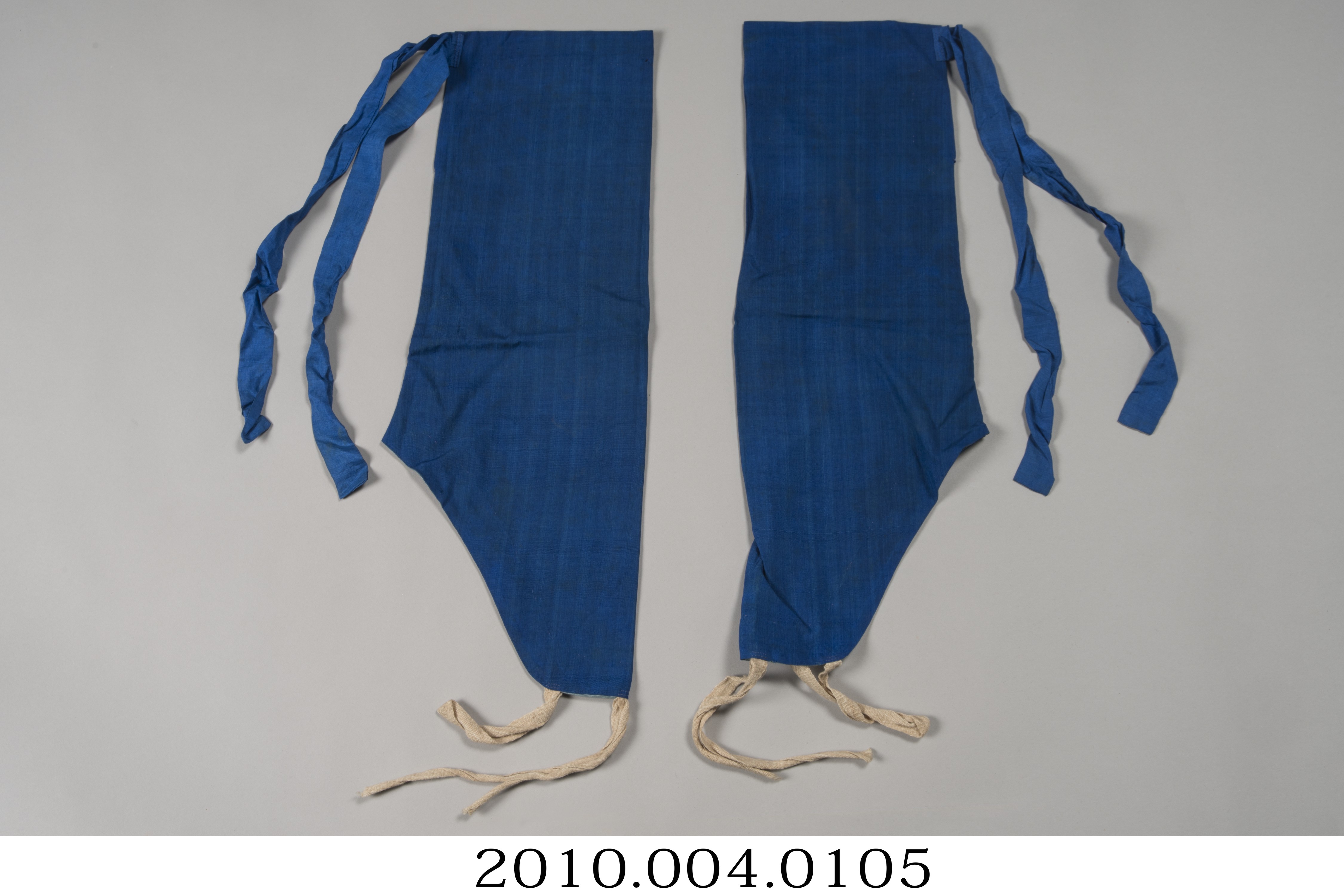 藍絲質雙層套褲組 (共4張)