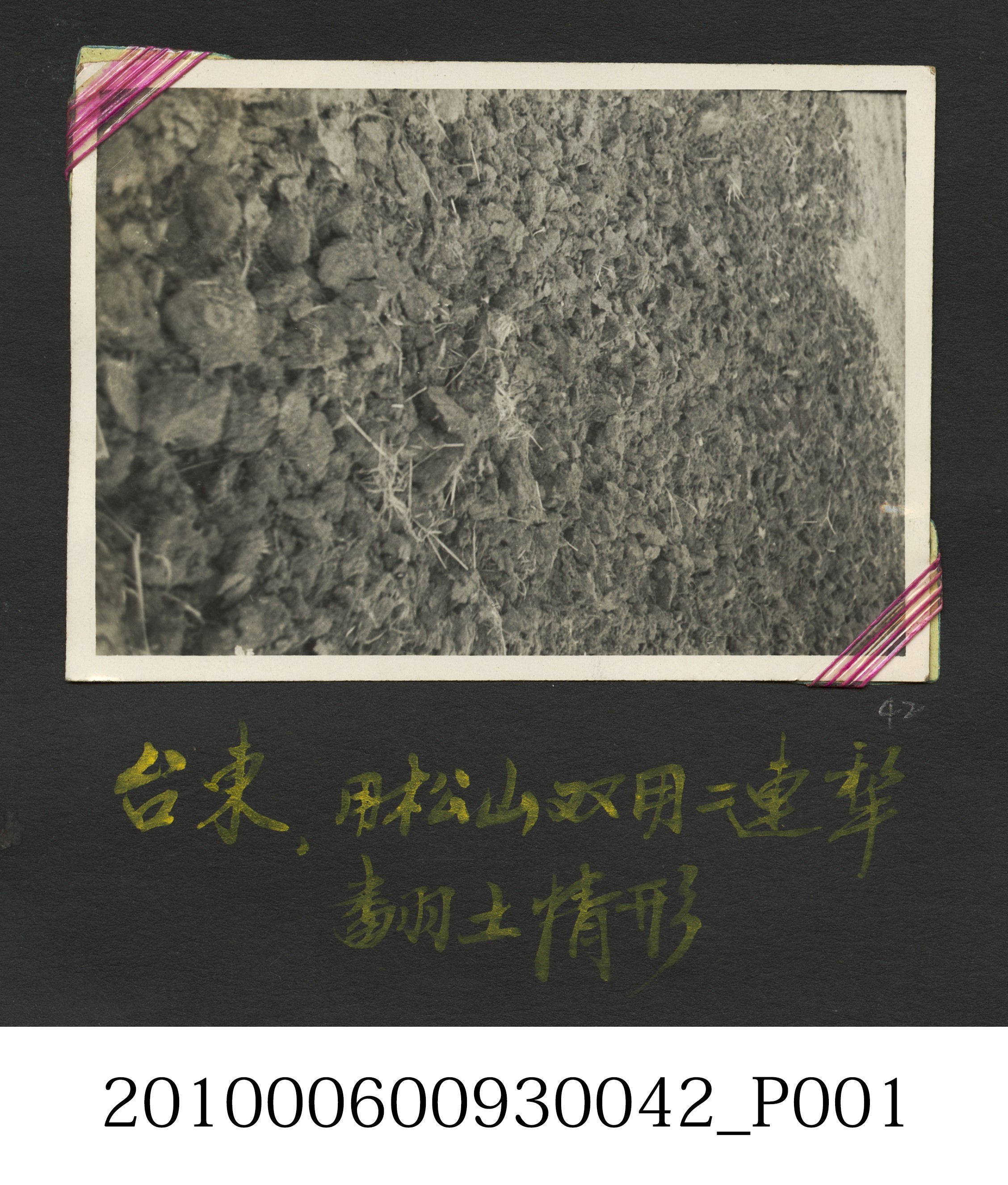 松山雙用二連犁翻土情形 (共2張)