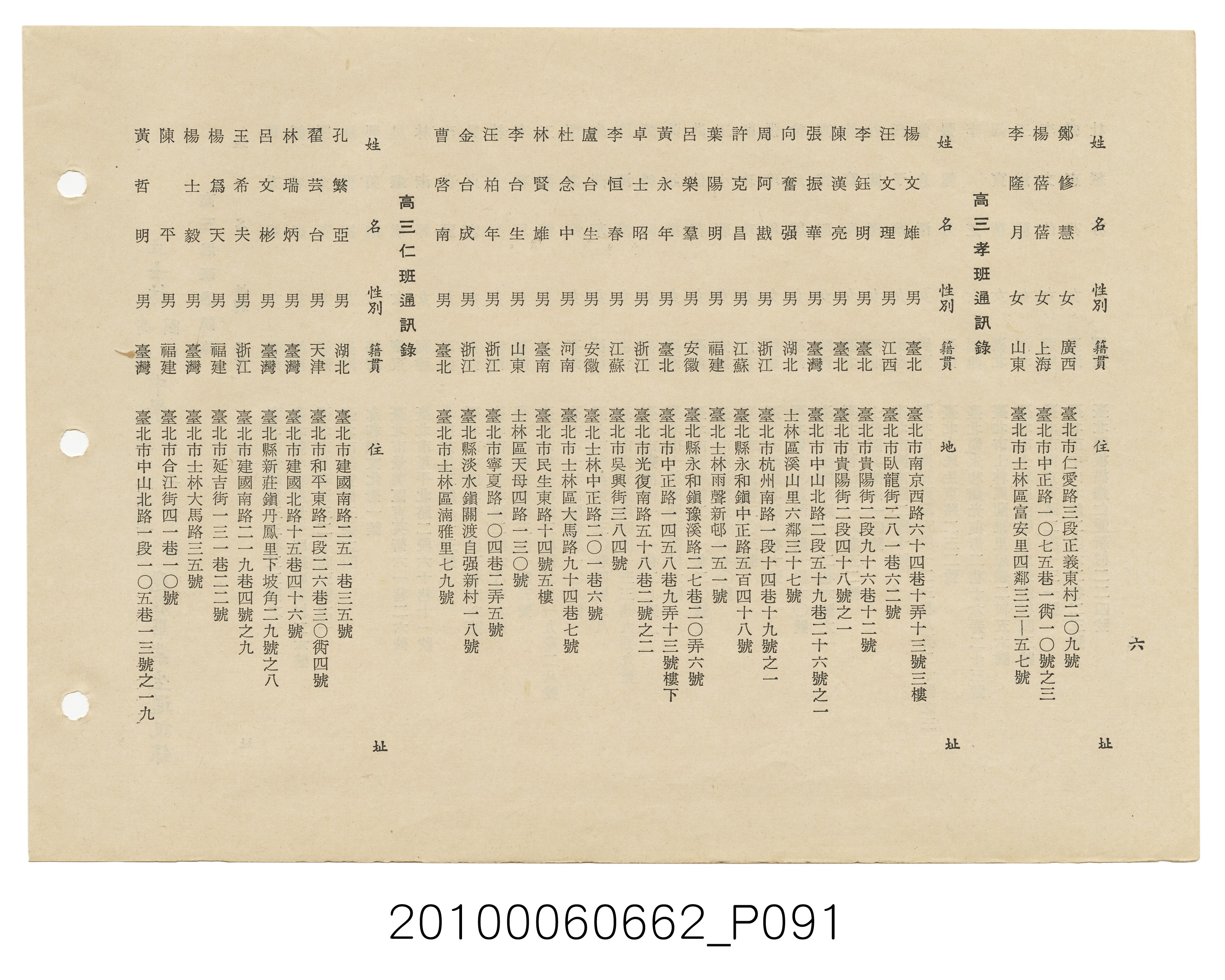 《士林高級中學第3暨國民中學第21屆同學錄》 (共114張)