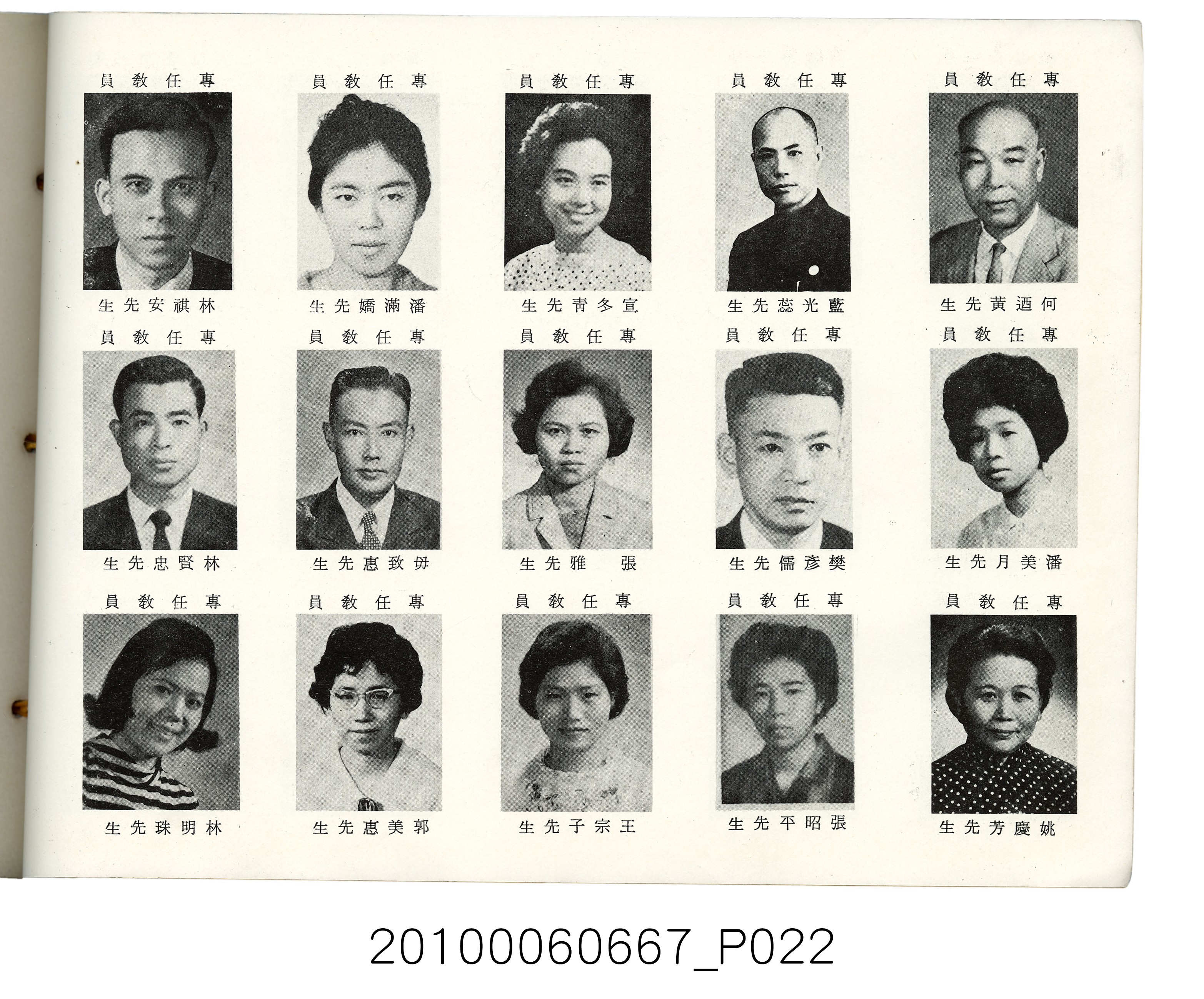《士林中學高中第1暨初中第19屆同學錄》 (共87張)