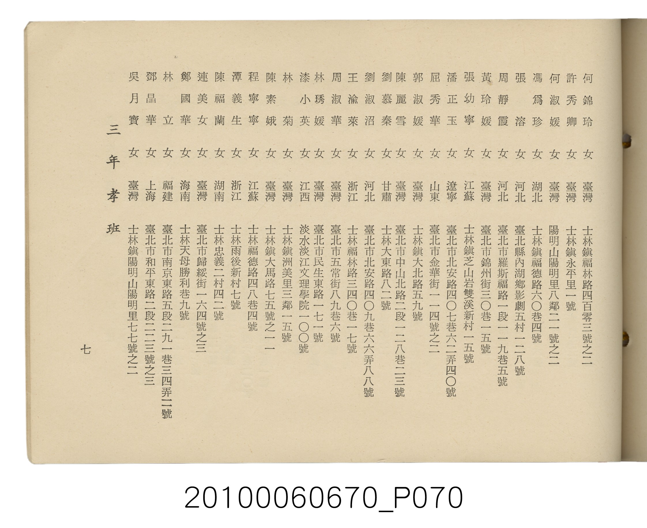 臺灣省臺北縣立士林初級中學第18屆同學錄1966 (共88張)