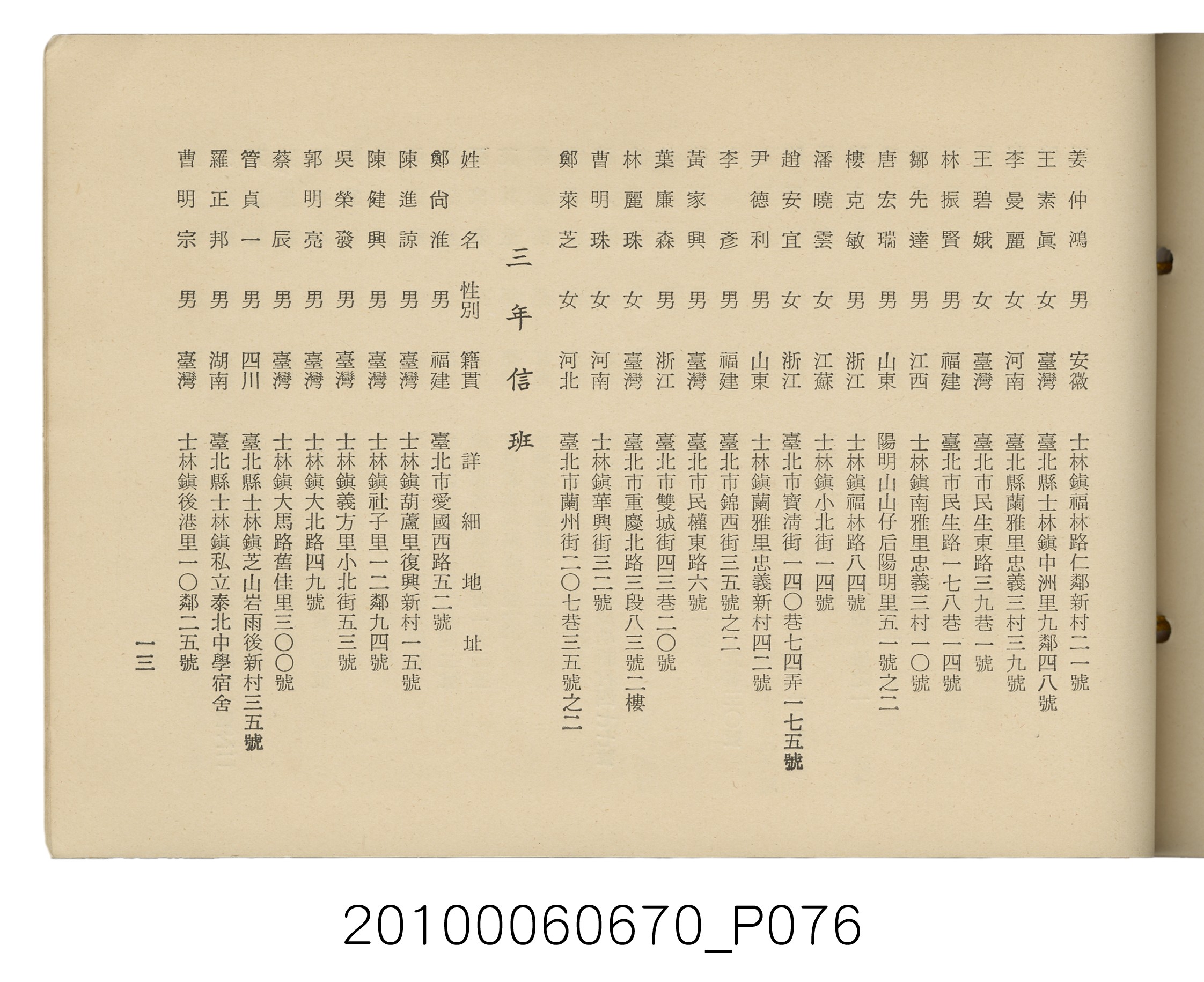 臺灣省臺北縣立士林初級中學第18屆同學錄1966 (共88張)