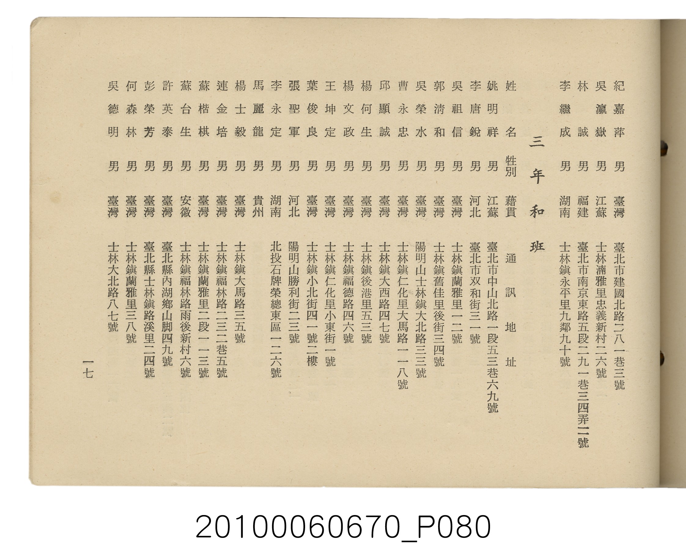 臺灣省臺北縣立士林初級中學第18屆同學錄1966 (共88張)