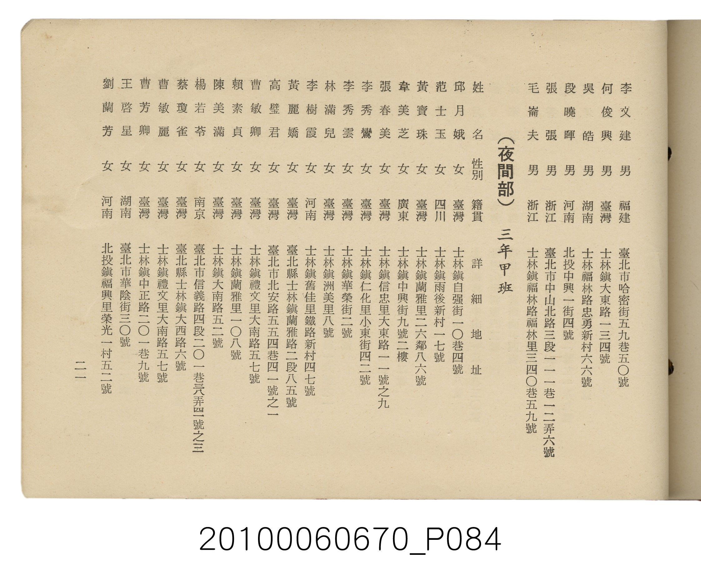臺灣省臺北縣立士林初級中學第18屆同學錄1966 (共88張)