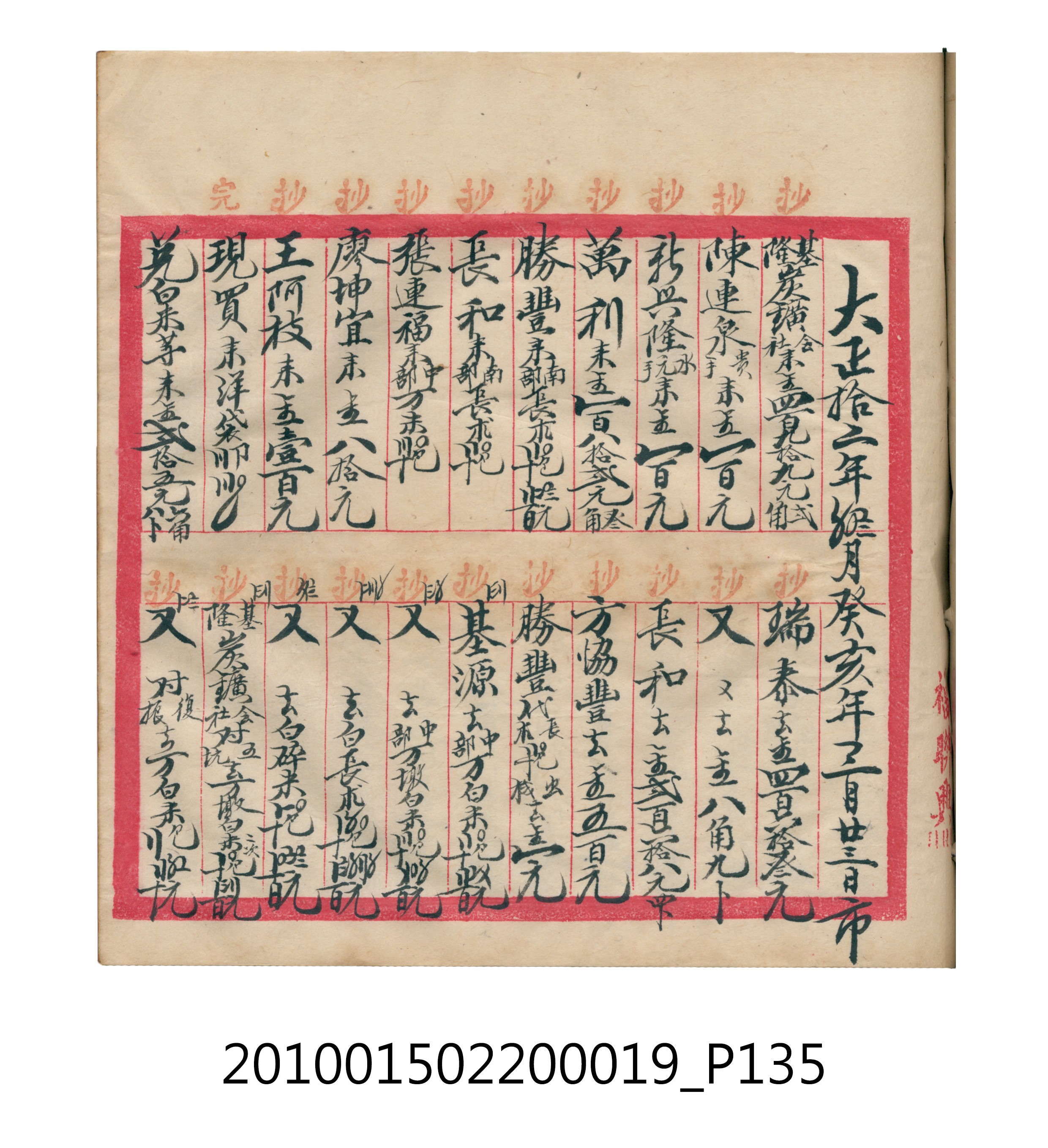 大正12年瑞興號米店帳冊1 (共306張)