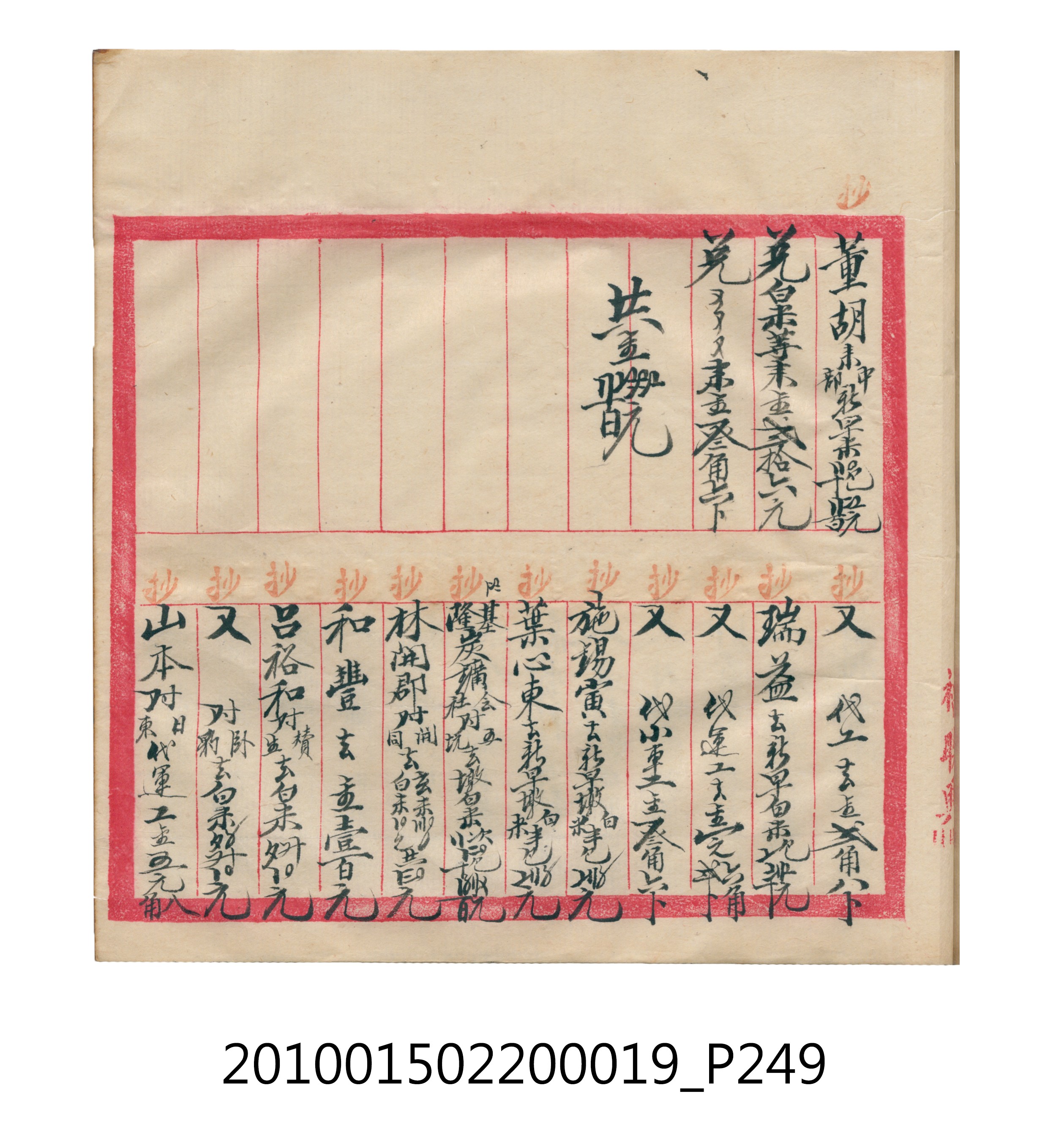 大正12年瑞興號米店帳冊1 (共306張)