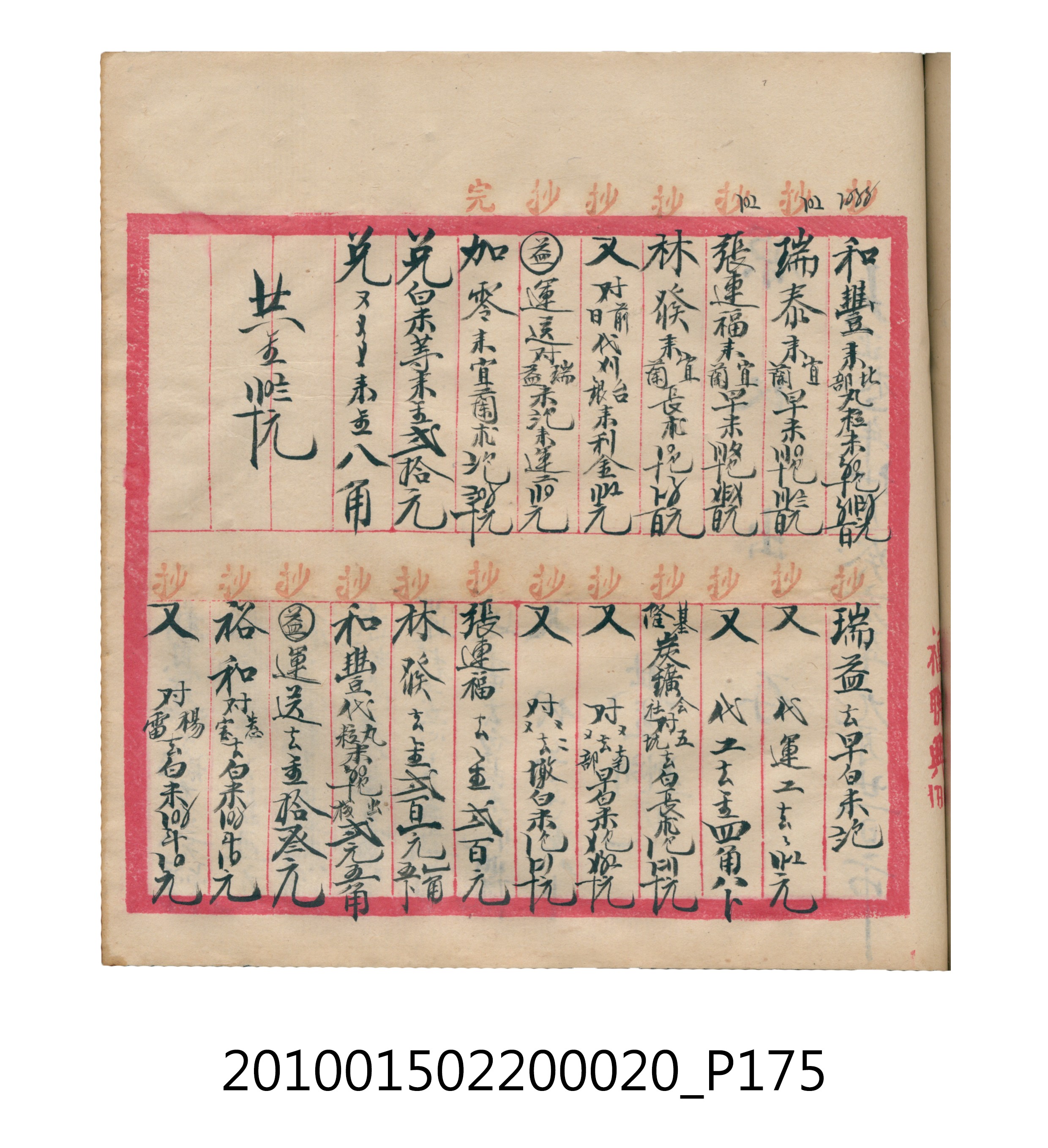 大正12年瑞興號米店帳冊2 (共306張)