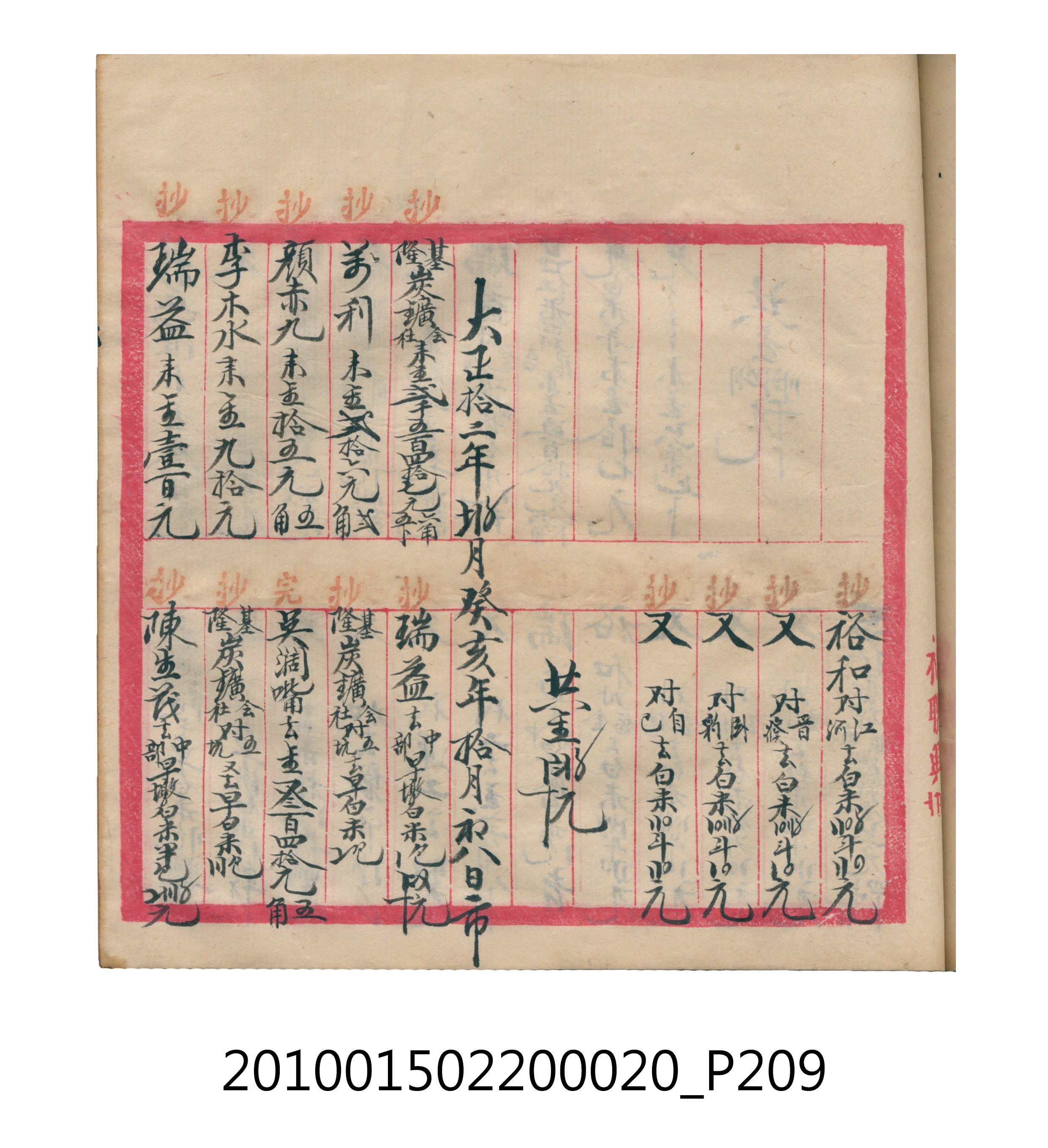 大正12年瑞興號米店帳冊2 (共306張)