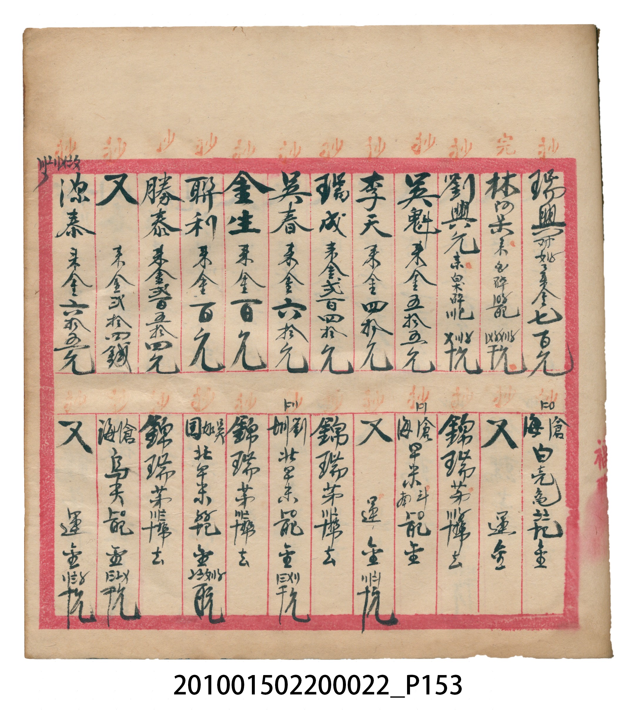 大正13年錦瑞號米店帳冊1 (共232張)