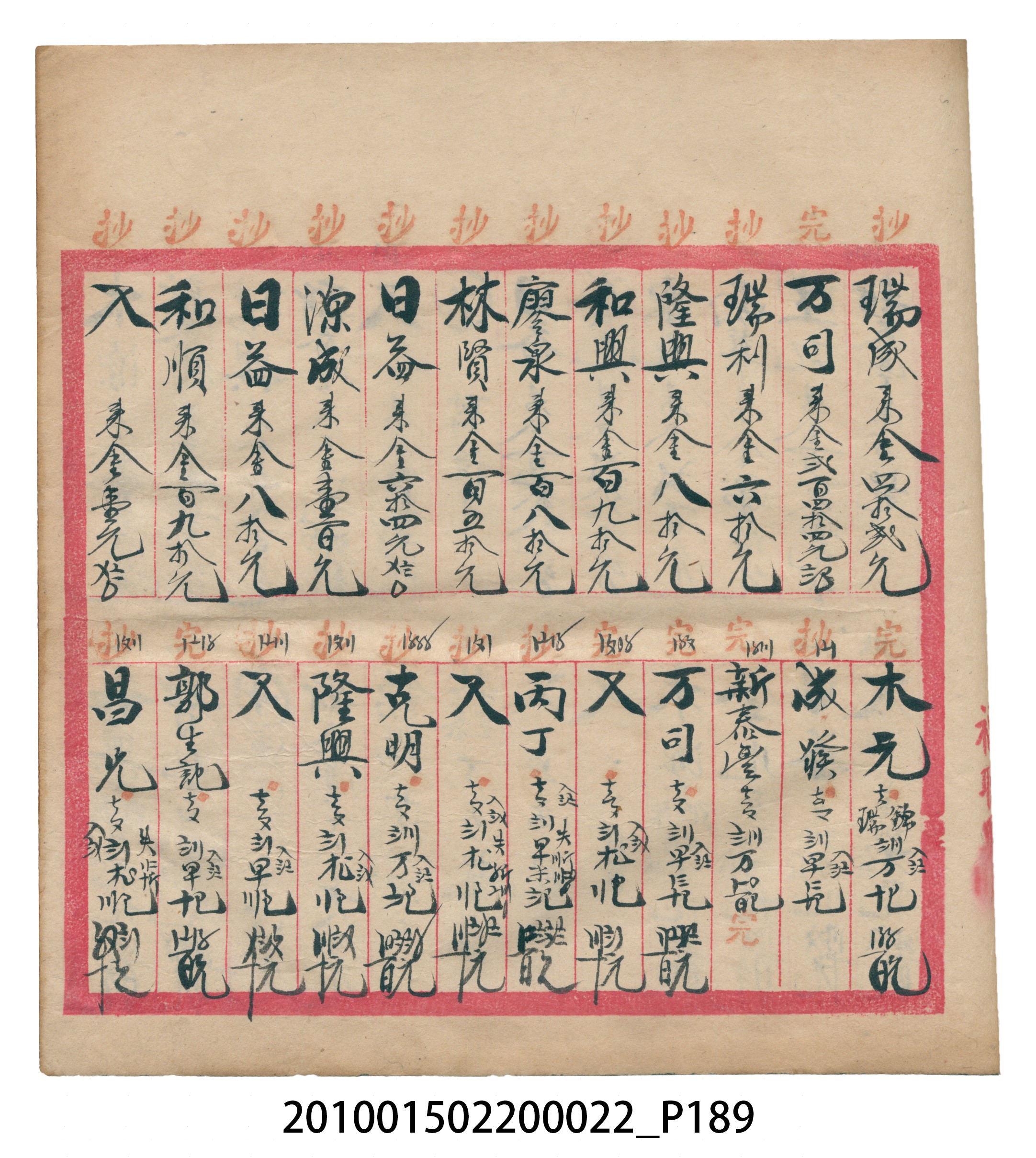 大正13年錦瑞號米店帳冊1 (共232張)