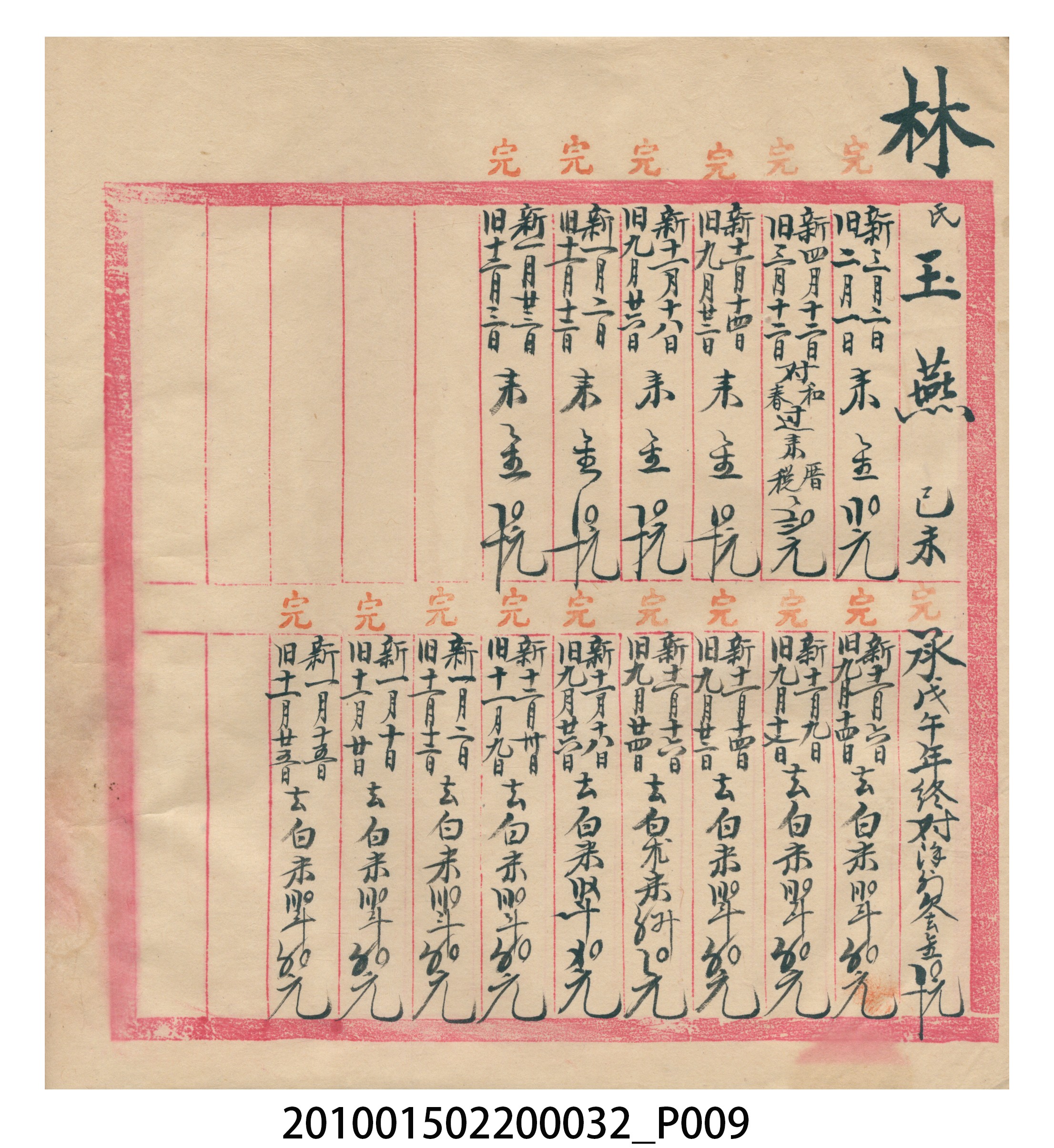 瑞興大正八年己未吉立焿藔九份本街各埠交關總簿 (共215張)