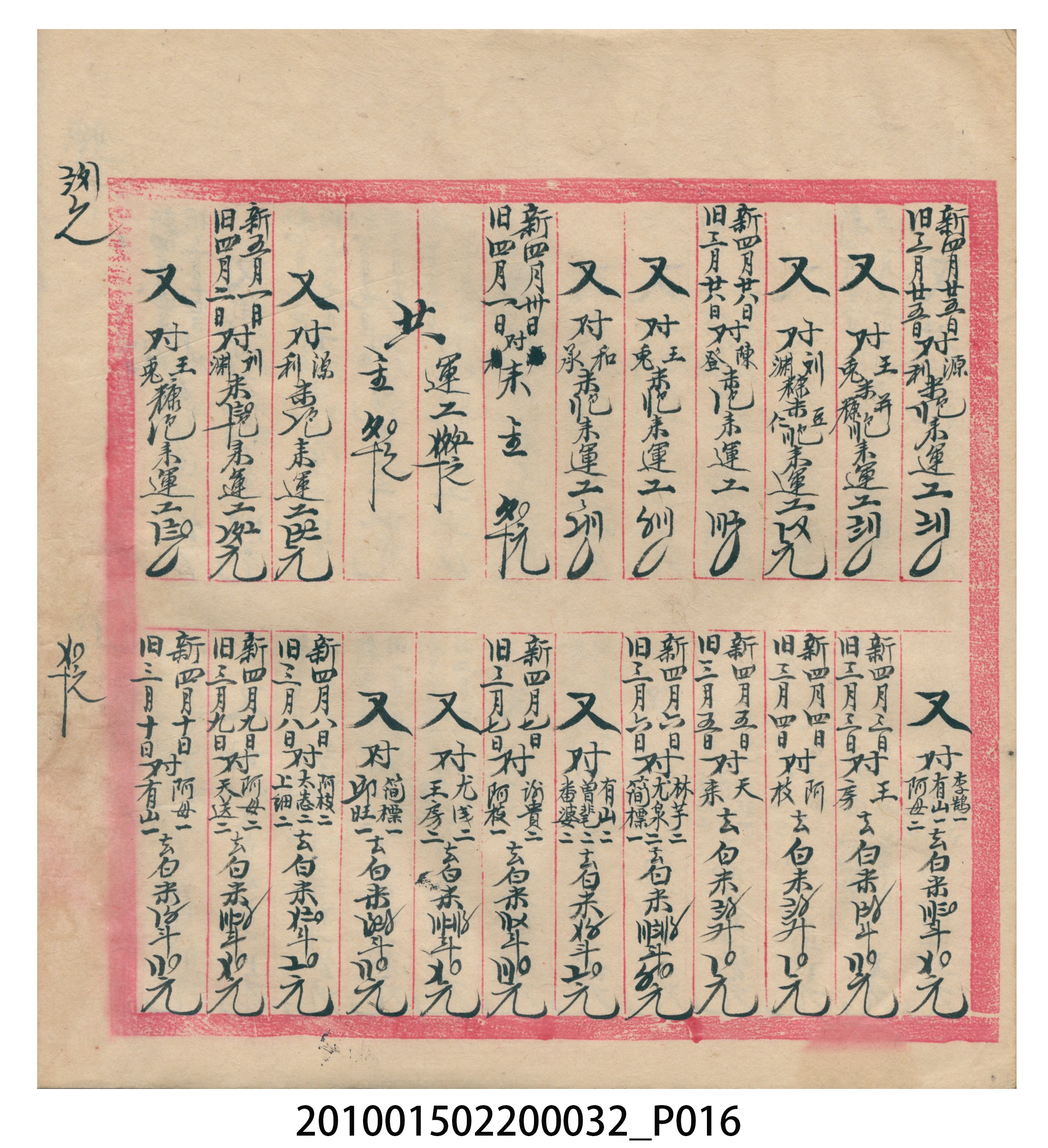 瑞興大正八年己未吉立焿藔九份本街各埠交關總簿 (共215張)