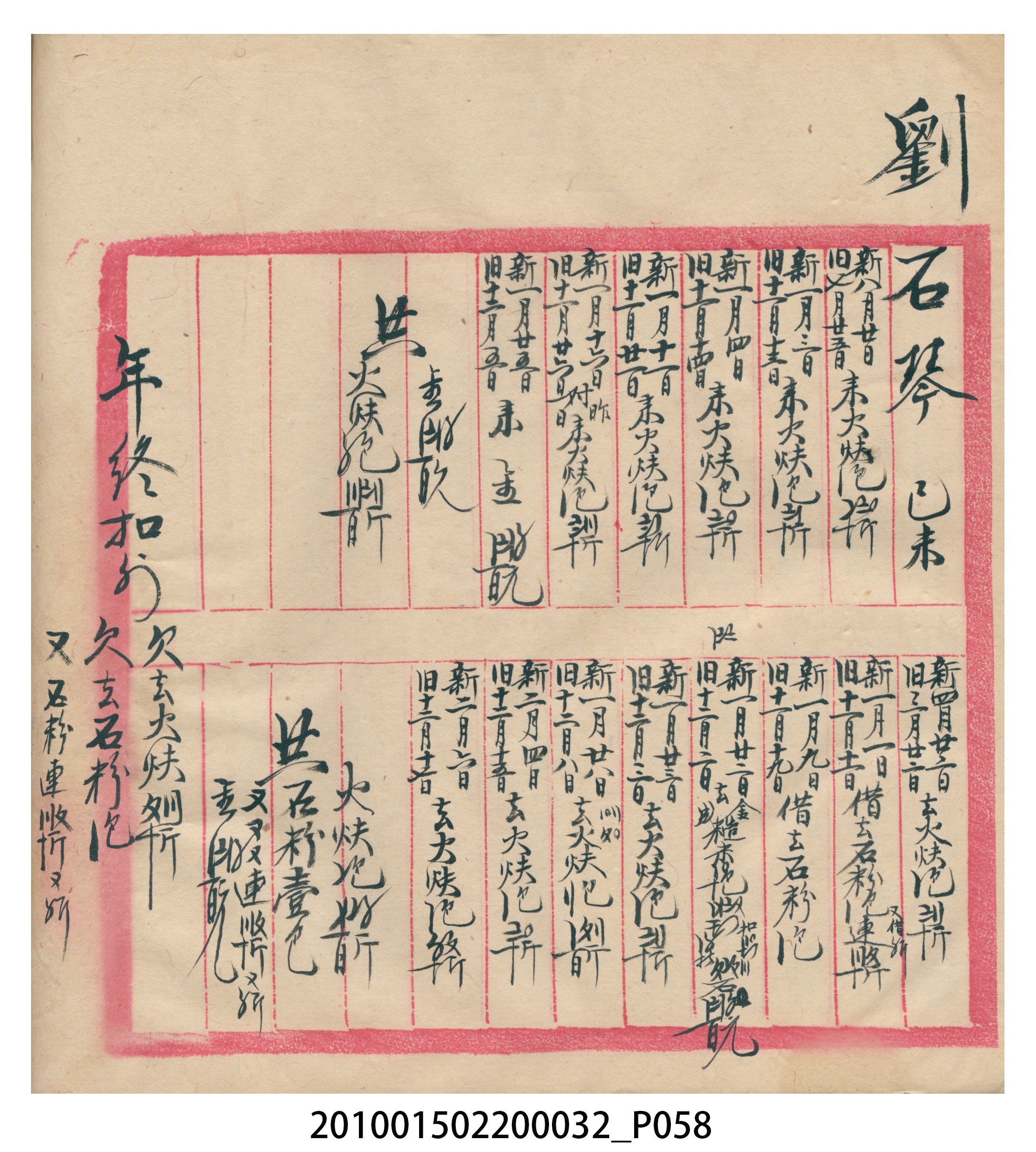 瑞興大正八年己未吉立焿藔九份本街各埠交關總簿 (共215張)