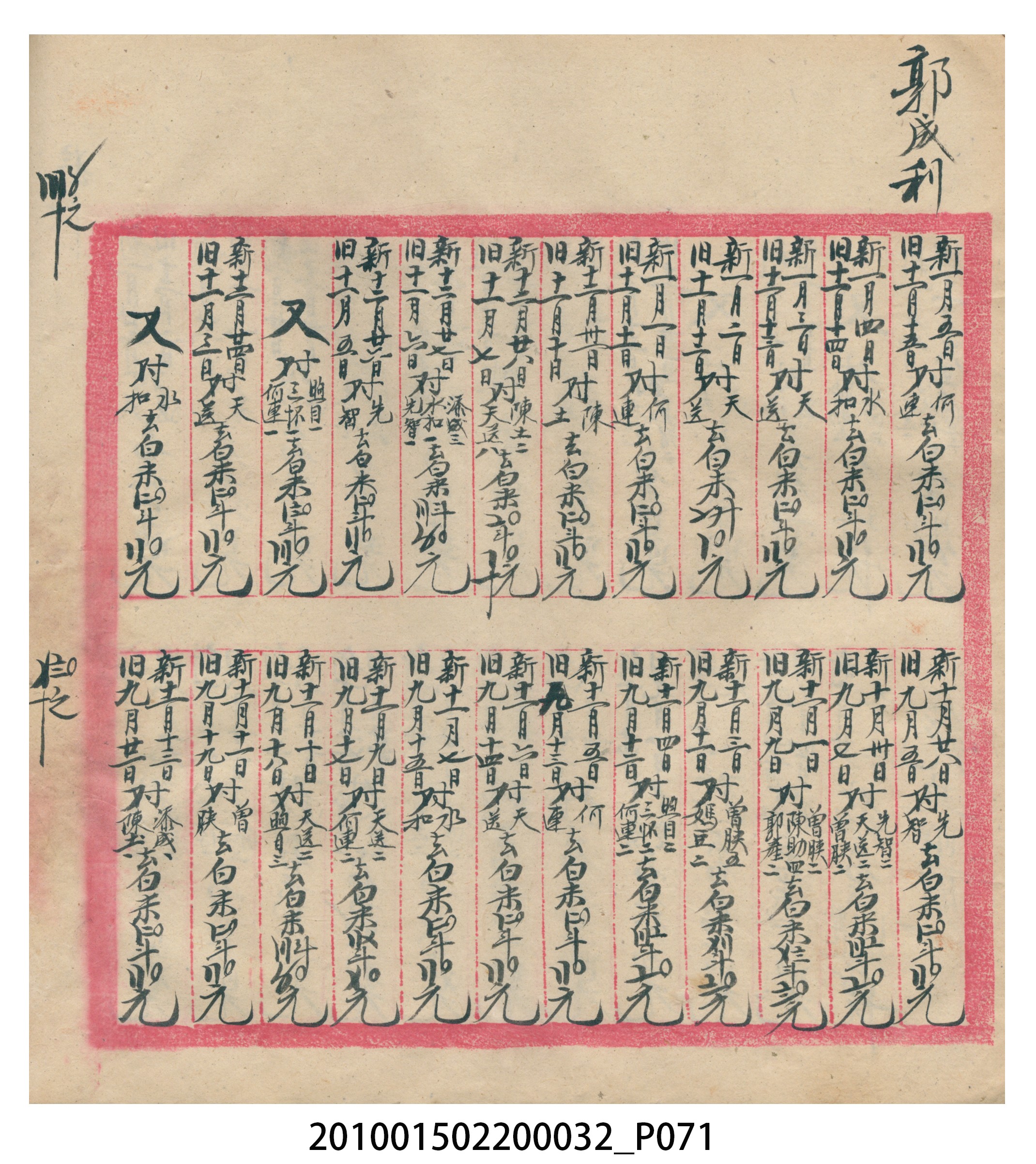 瑞興大正八年己未吉立焿藔九份本街各埠交關總簿 (共215張)