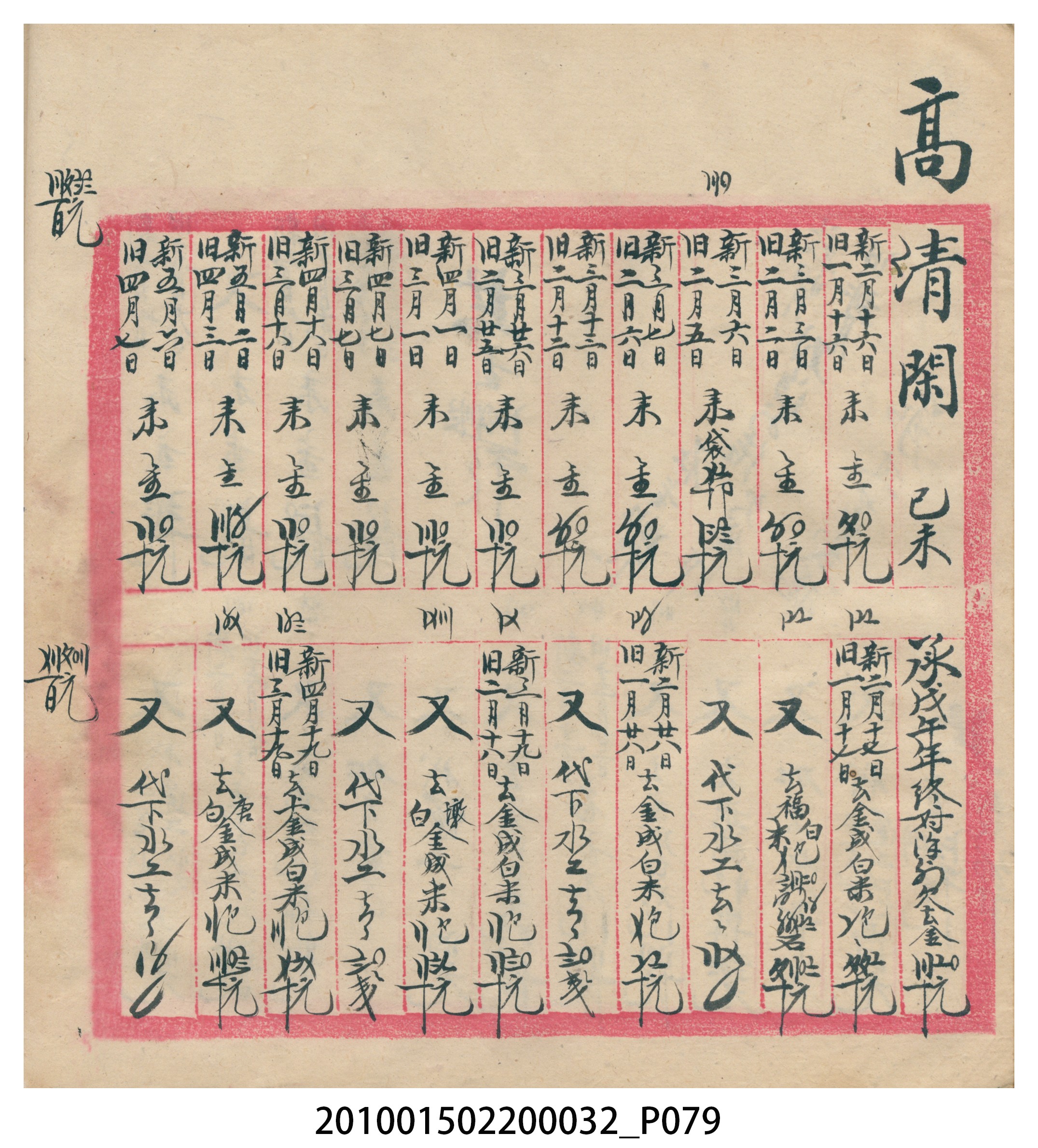 瑞興大正八年己未吉立焿藔九份本街各埠交關總簿 (共215張)
