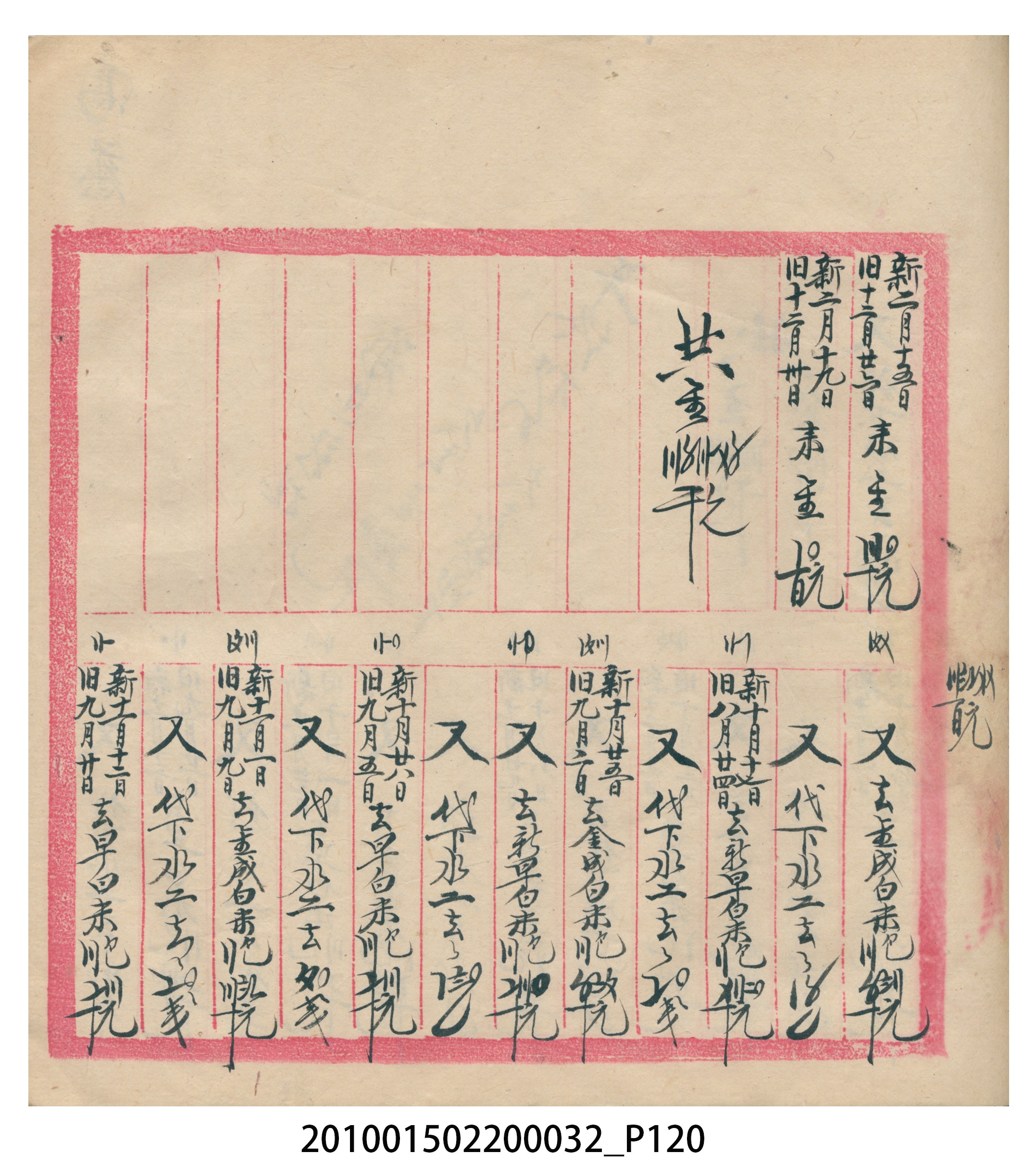 瑞興大正八年己未吉立焿藔九份本街各埠交關總簿 (共215張)