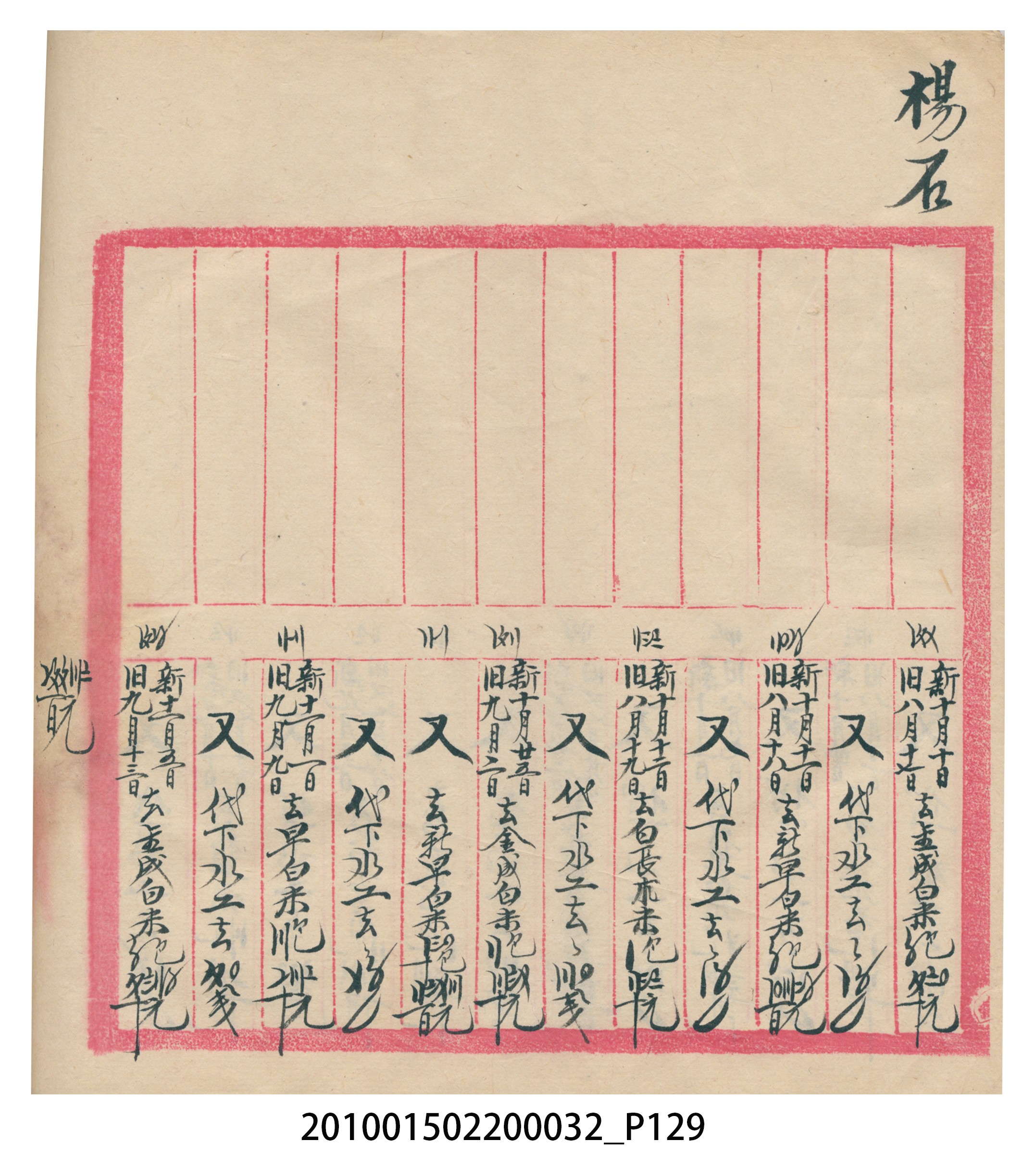 瑞興大正八年己未吉立焿藔九份本街各埠交關總簿 (共215張)