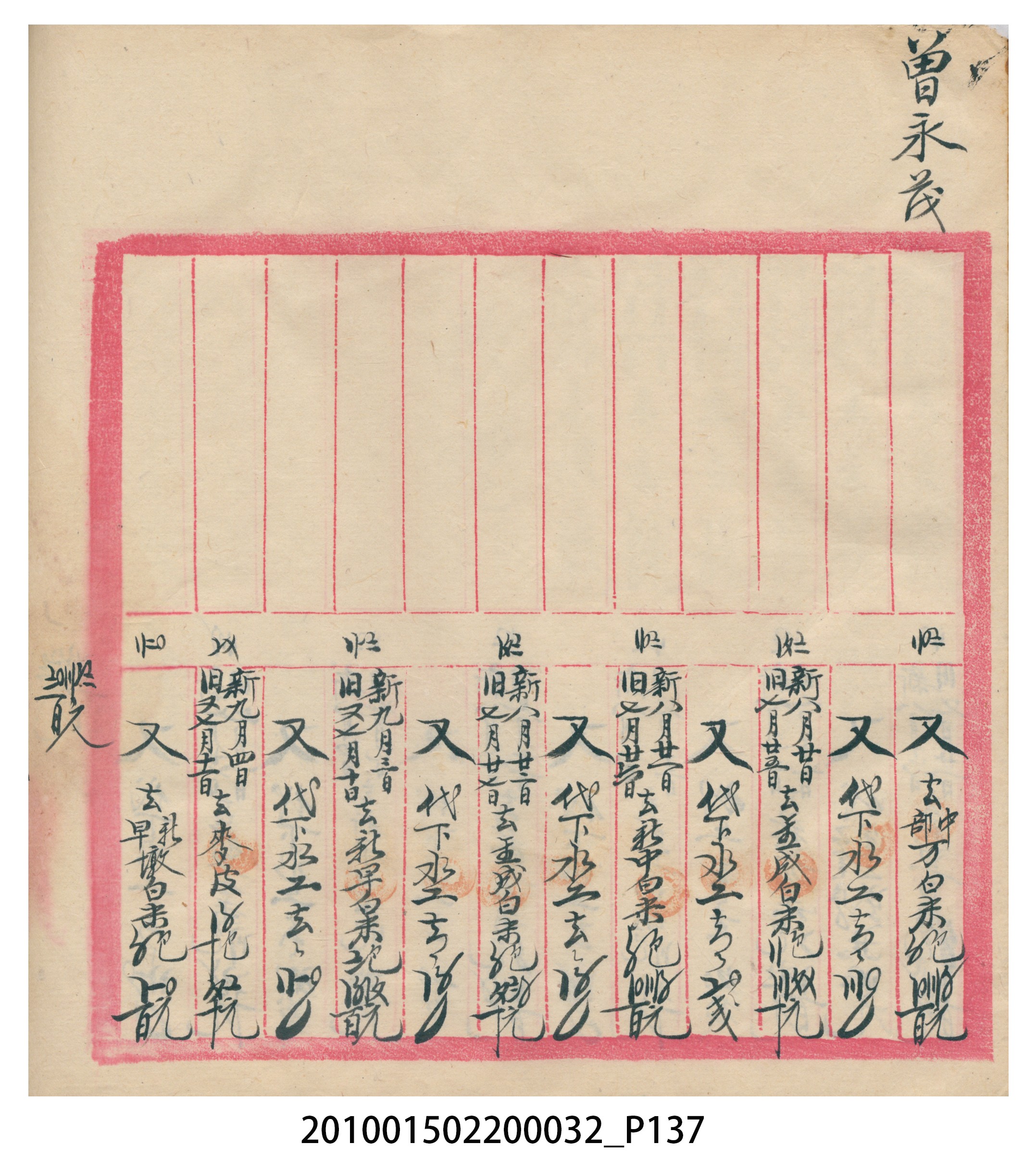 瑞興大正八年己未吉立焿藔九份本街各埠交關總簿 (共215張)