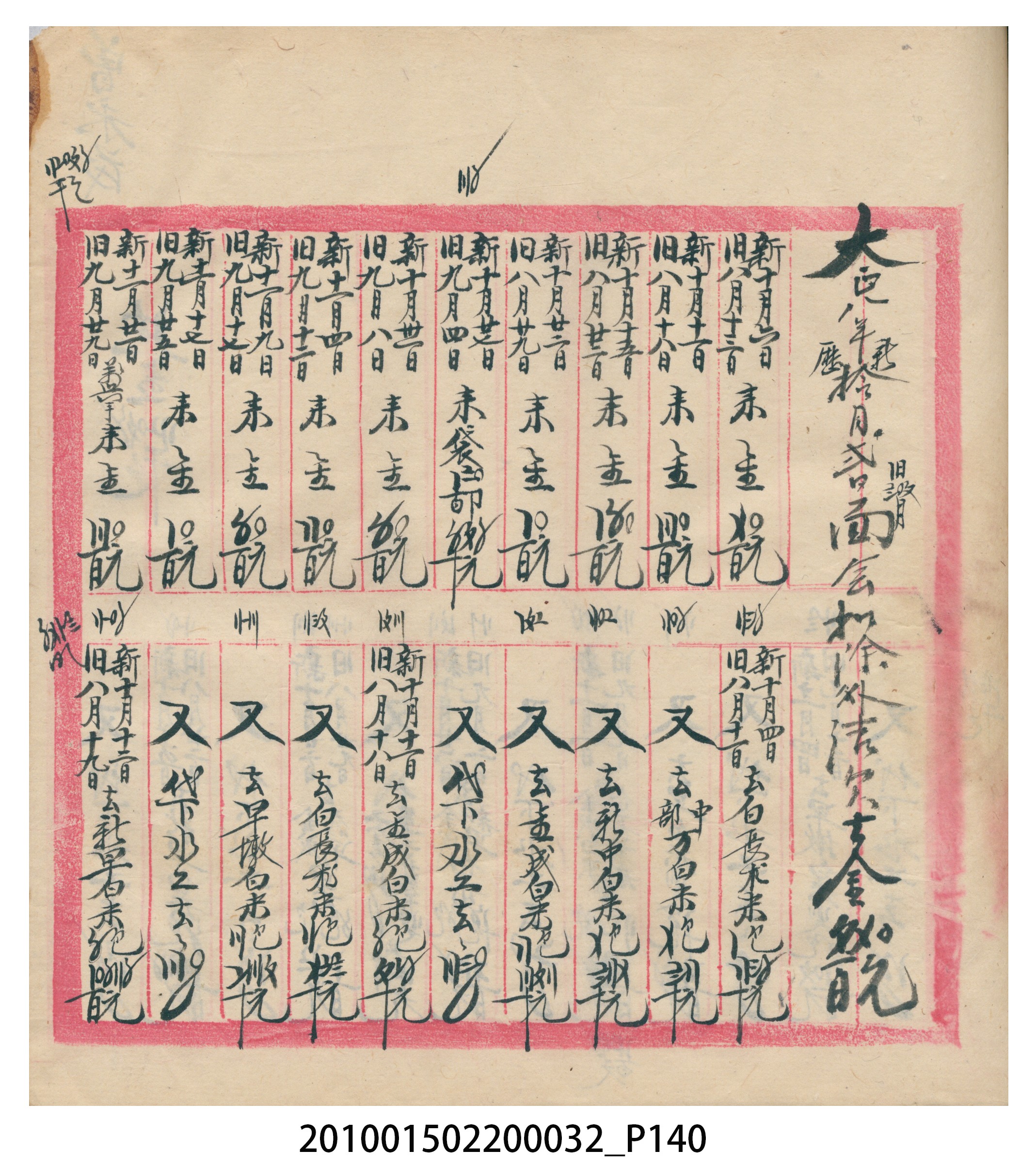 瑞興大正八年己未吉立焿藔九份本街各埠交關總簿 (共215張)