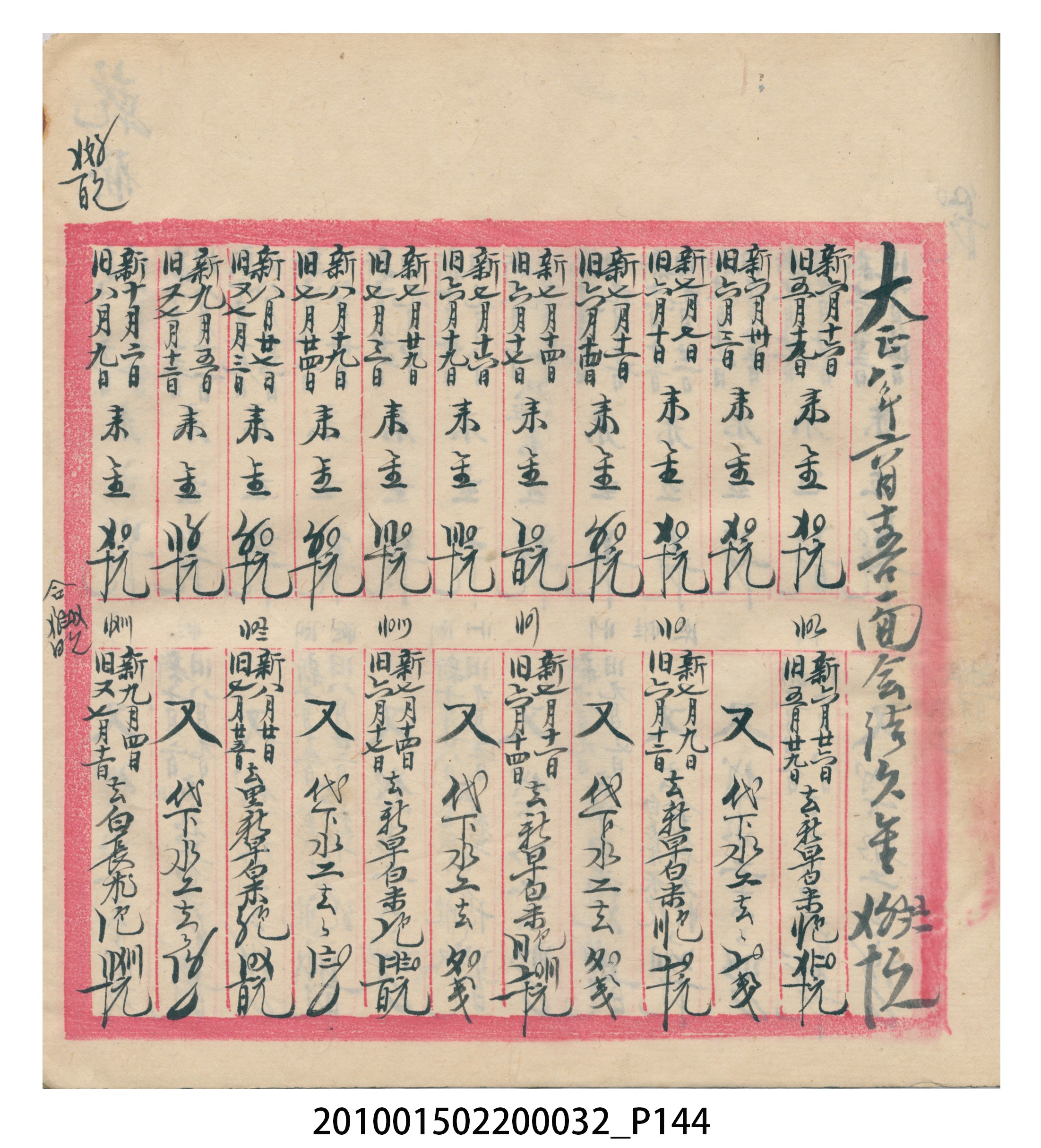 瑞興大正八年己未吉立焿藔九份本街各埠交關總簿 (共215張)