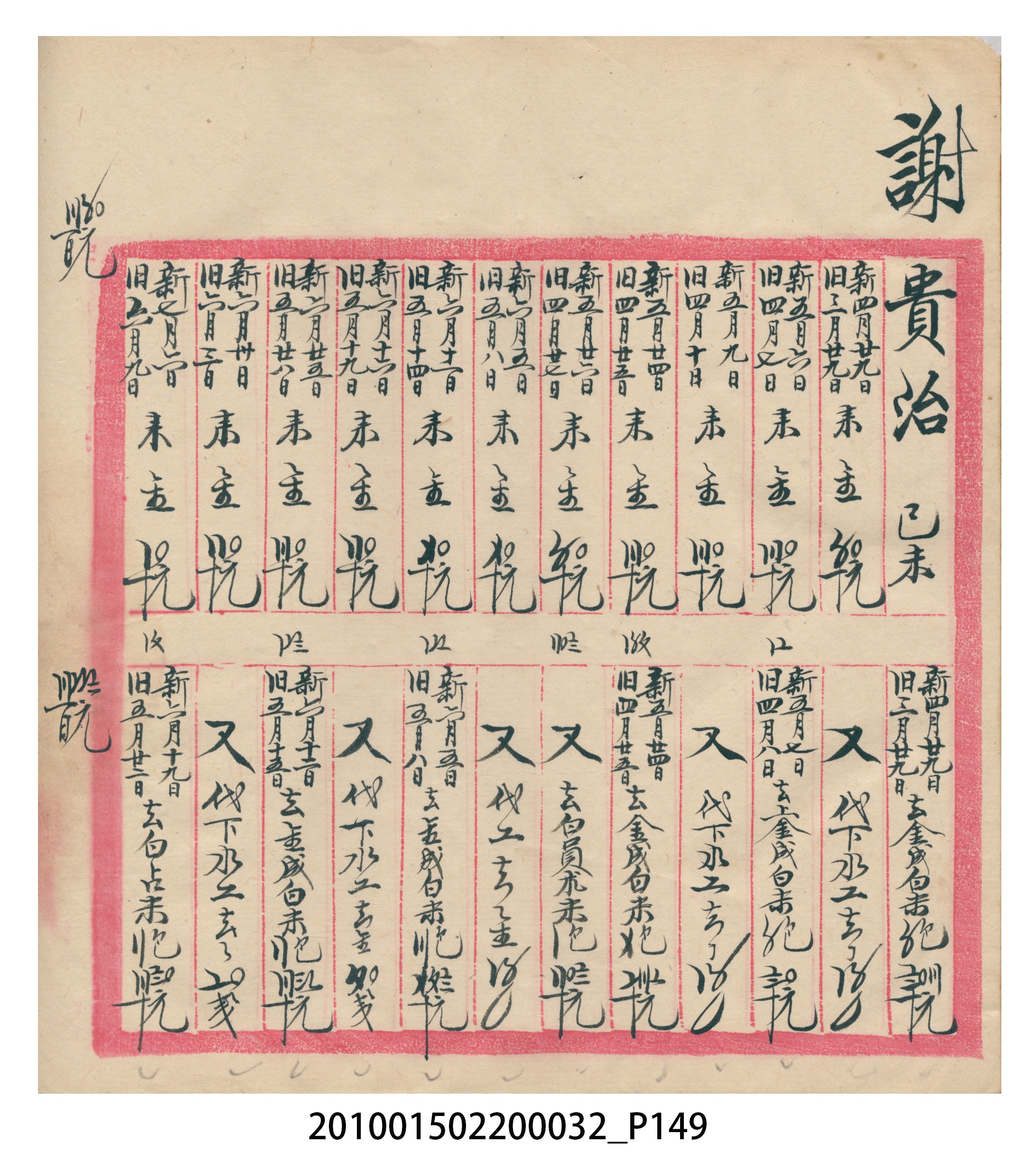 瑞興大正八年己未吉立焿藔九份本街各埠交關總簿 (共215張)