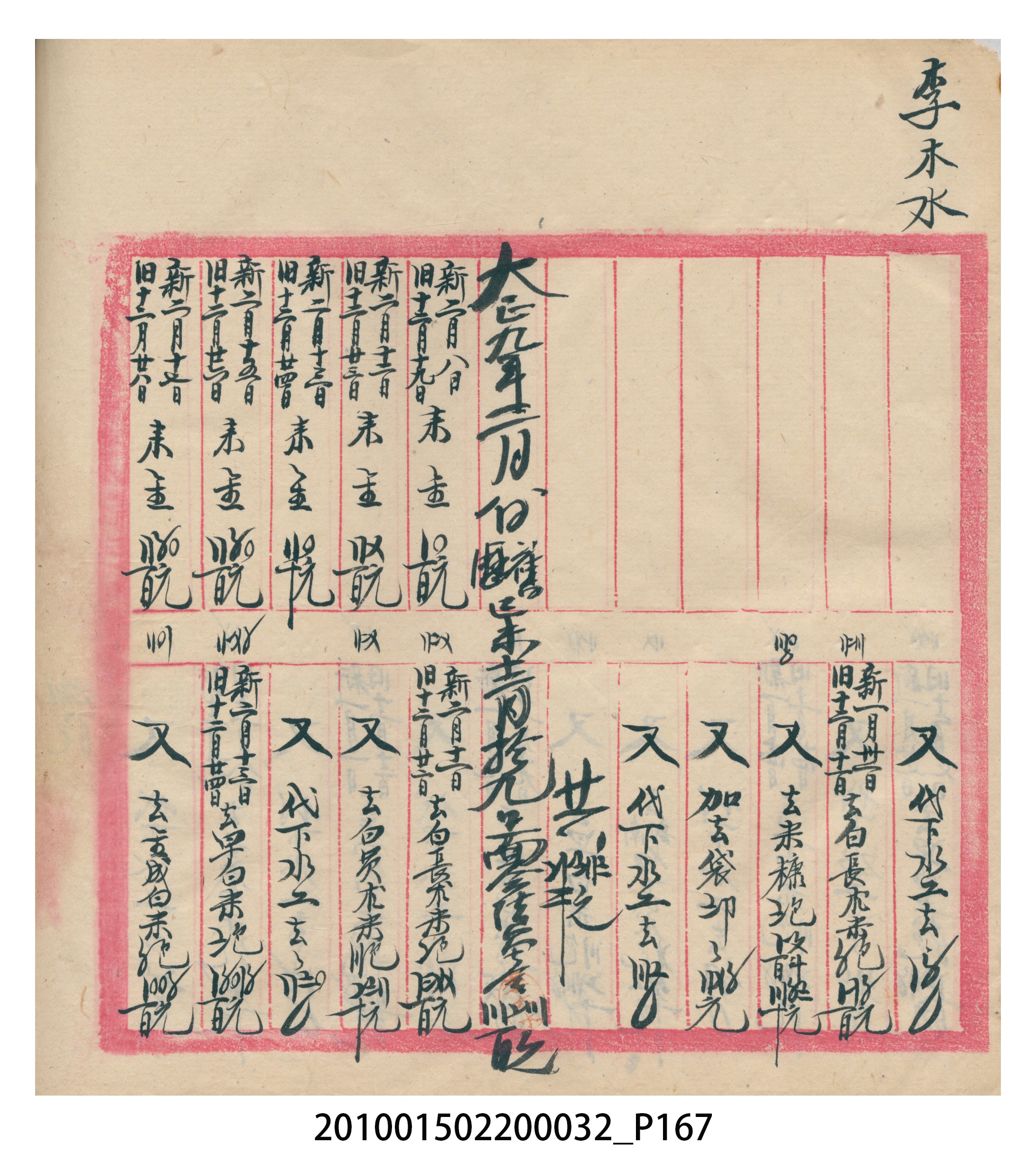 瑞興大正八年己未吉立焿藔九份本街各埠交關總簿 (共215張)