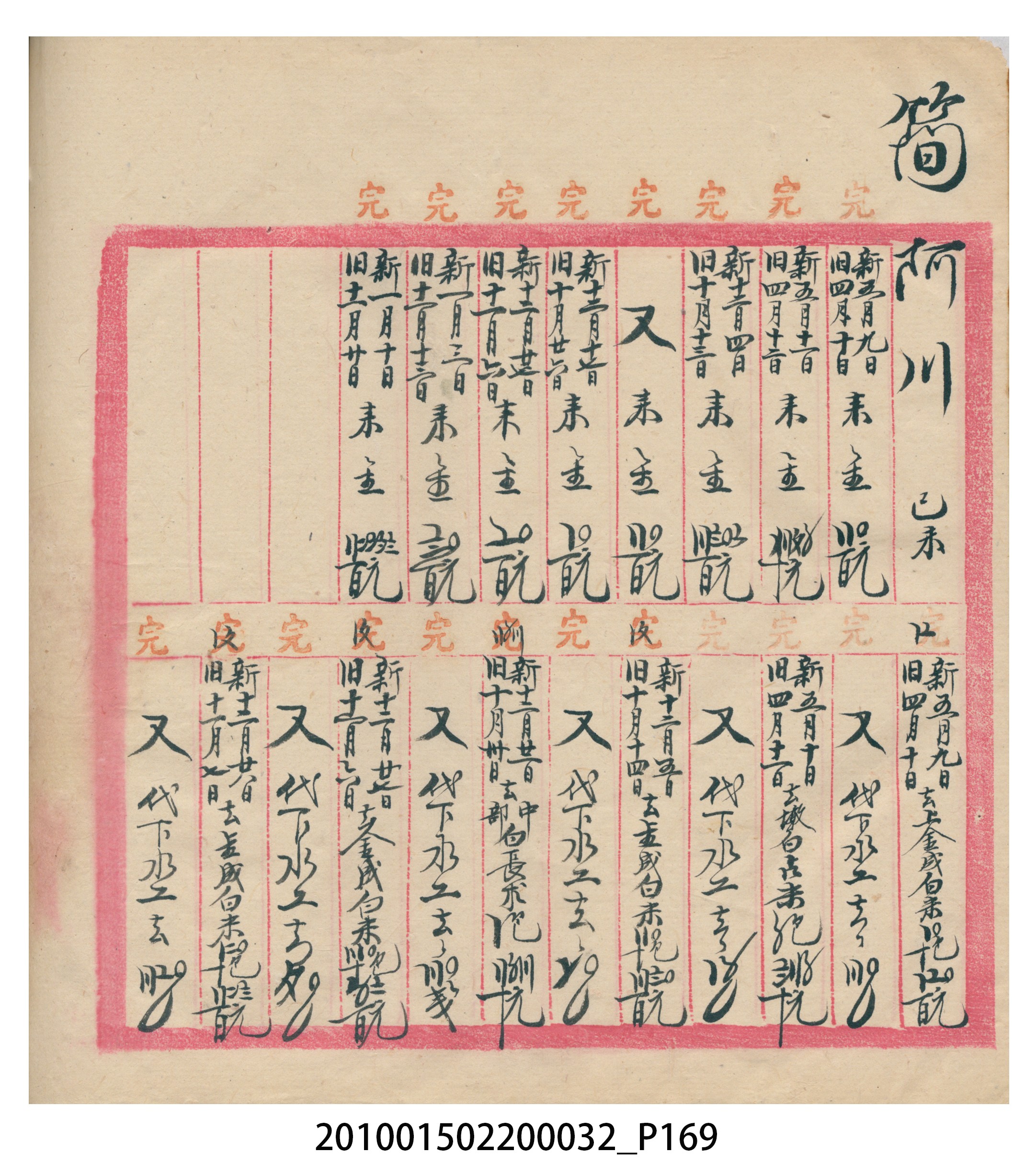 瑞興大正八年己未吉立焿藔九份本街各埠交關總簿 (共215張)