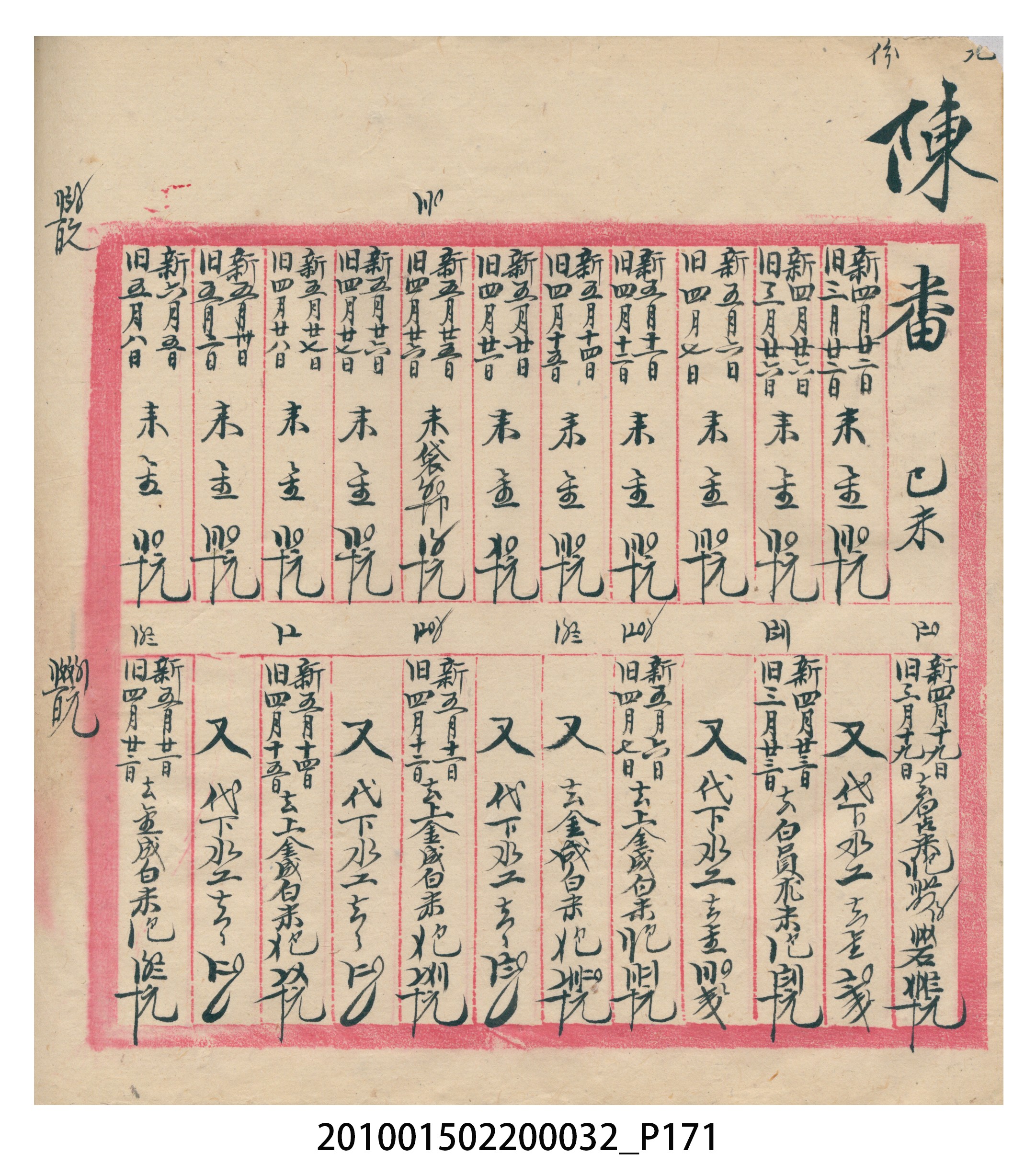 瑞興大正八年己未吉立焿藔九份本街各埠交關總簿 (共215張)