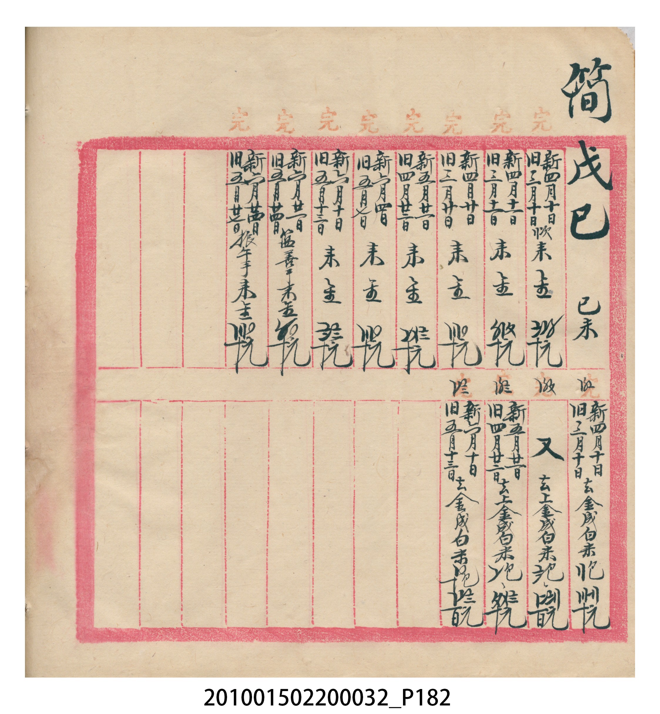 瑞興大正八年己未吉立焿藔九份本街各埠交關總簿 (共215張)