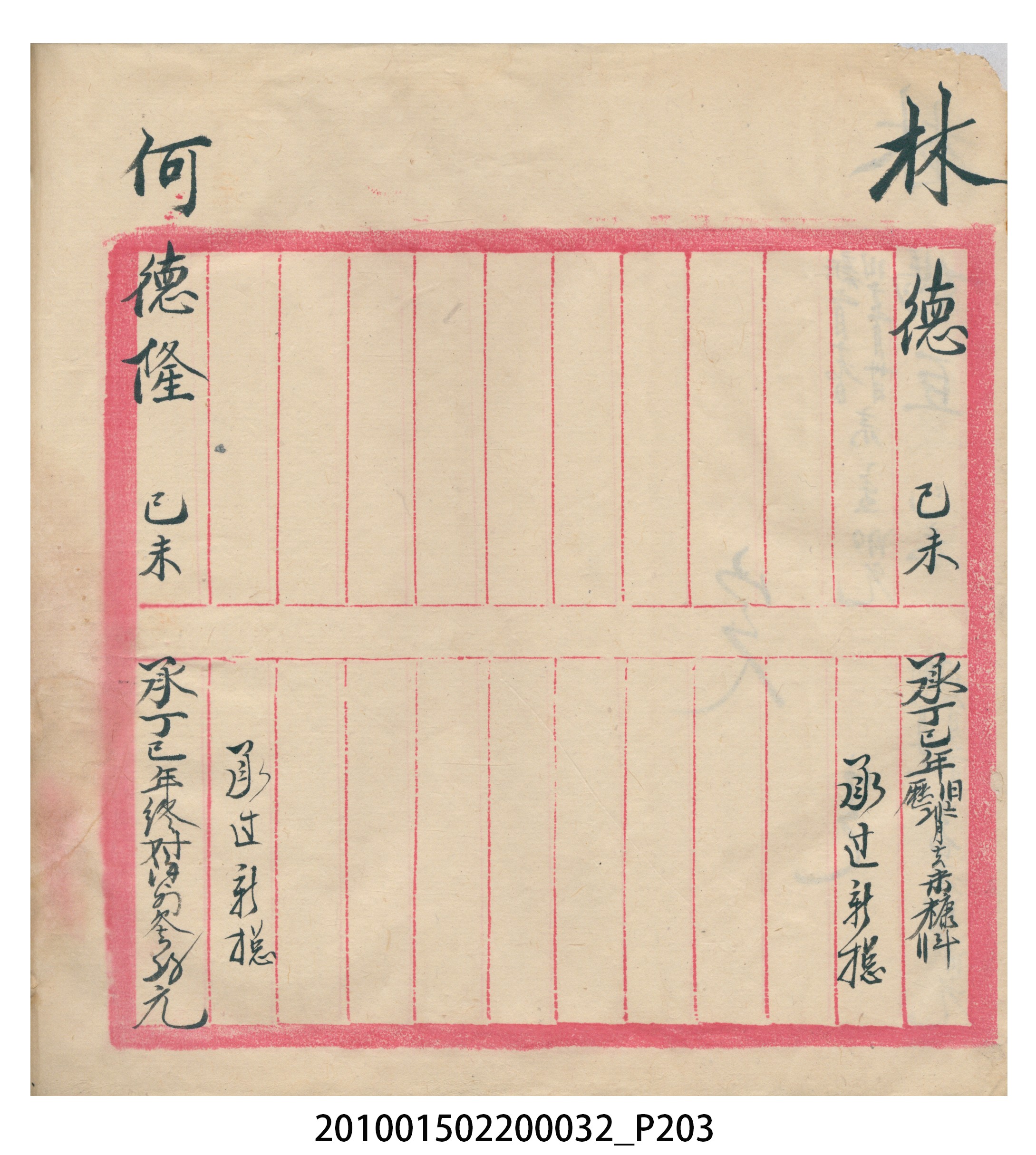 瑞興大正八年己未吉立焿藔九份本街各埠交關總簿 (共215張)