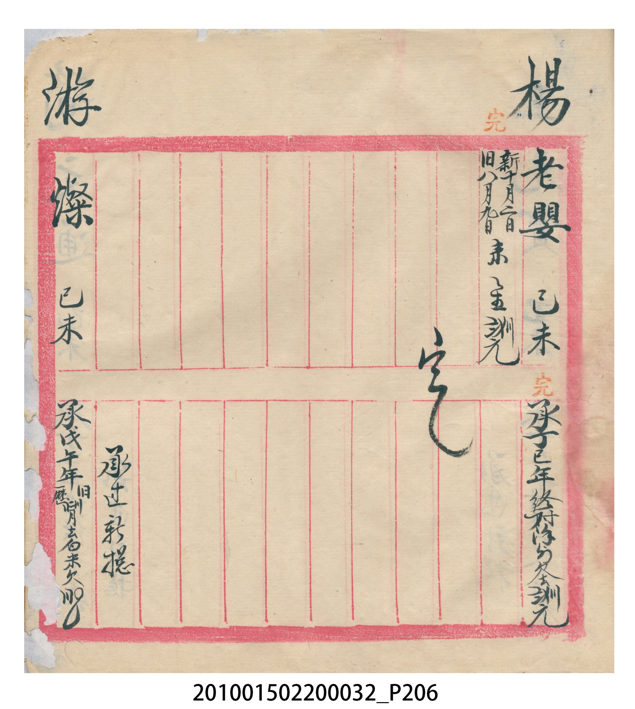 瑞興大正八年己未吉立焿藔九份本街各埠交關總簿 (共215張)