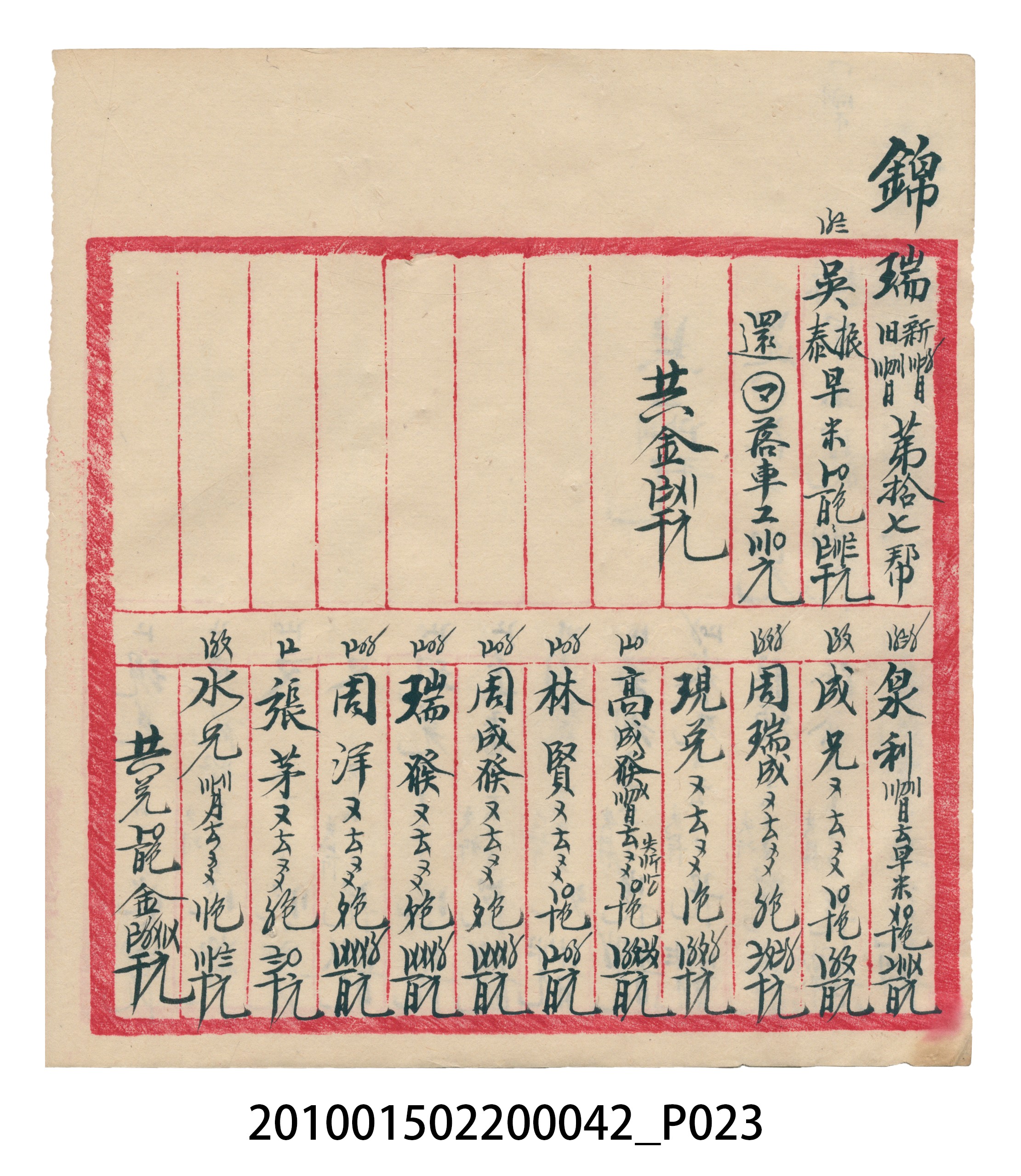 大正14年錦瑞號米店帳冊1 (共193張)