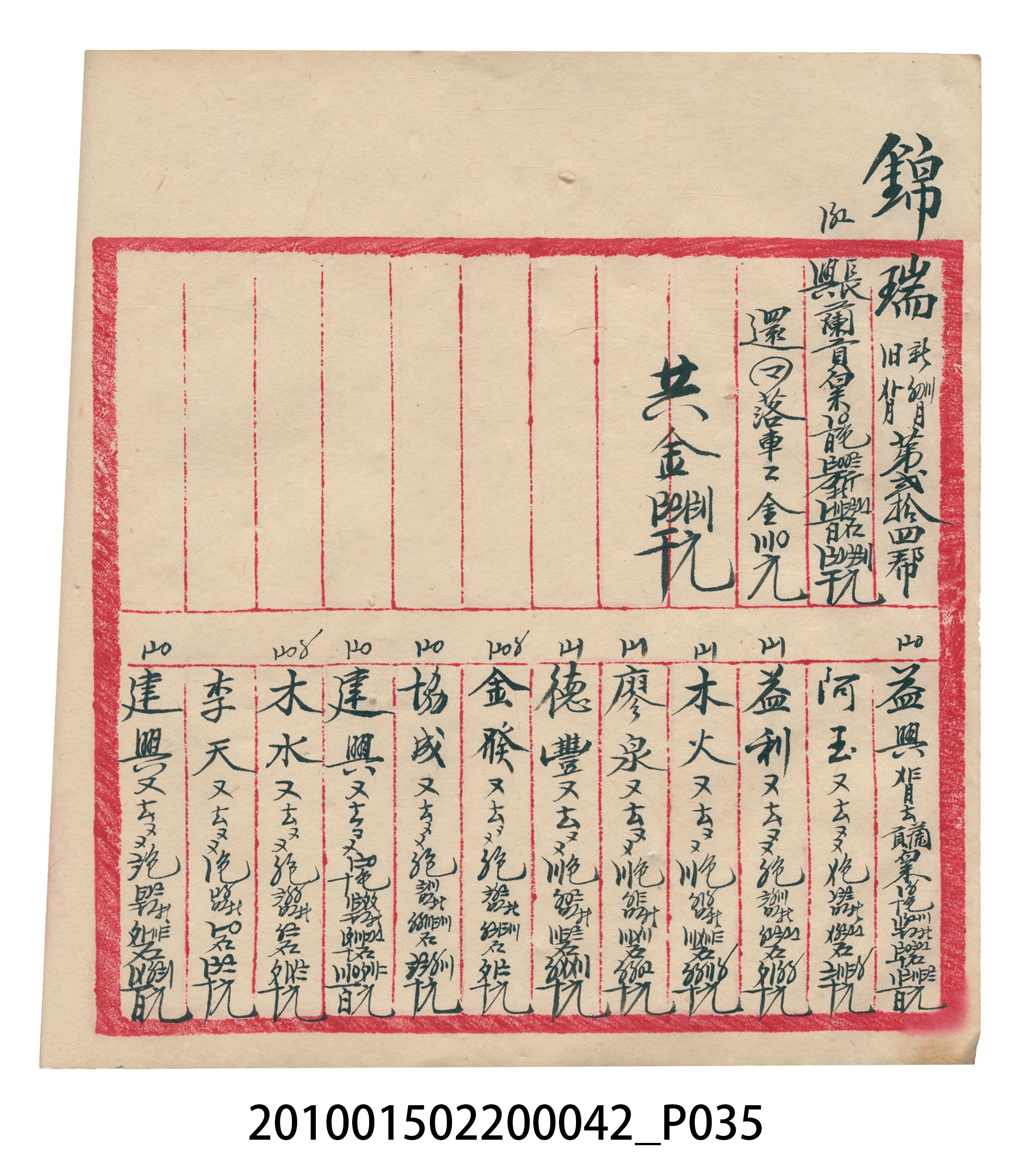 大正14年錦瑞號米店帳冊1 (共193張)
