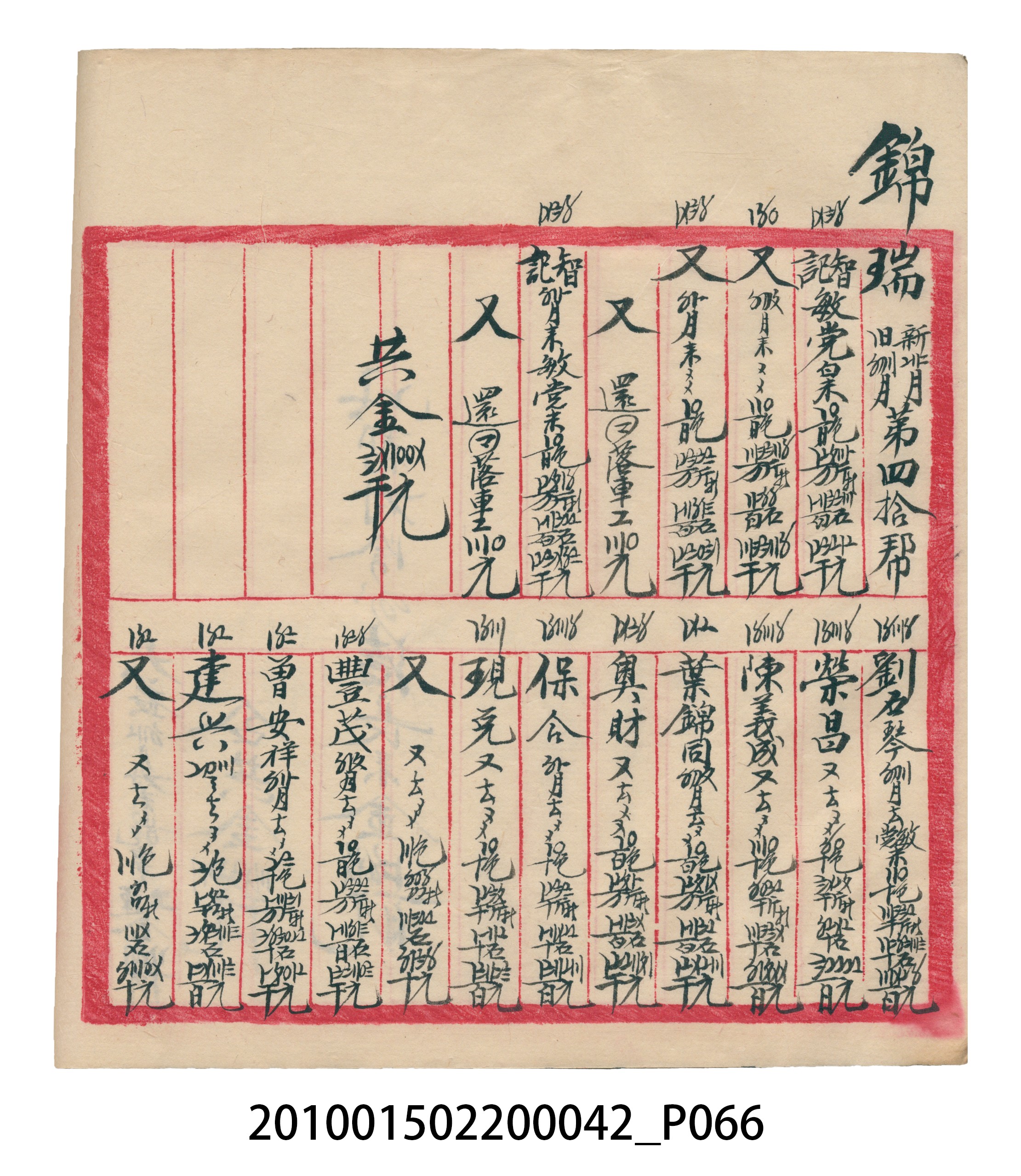 大正14年錦瑞號米店帳冊1 (共193張)