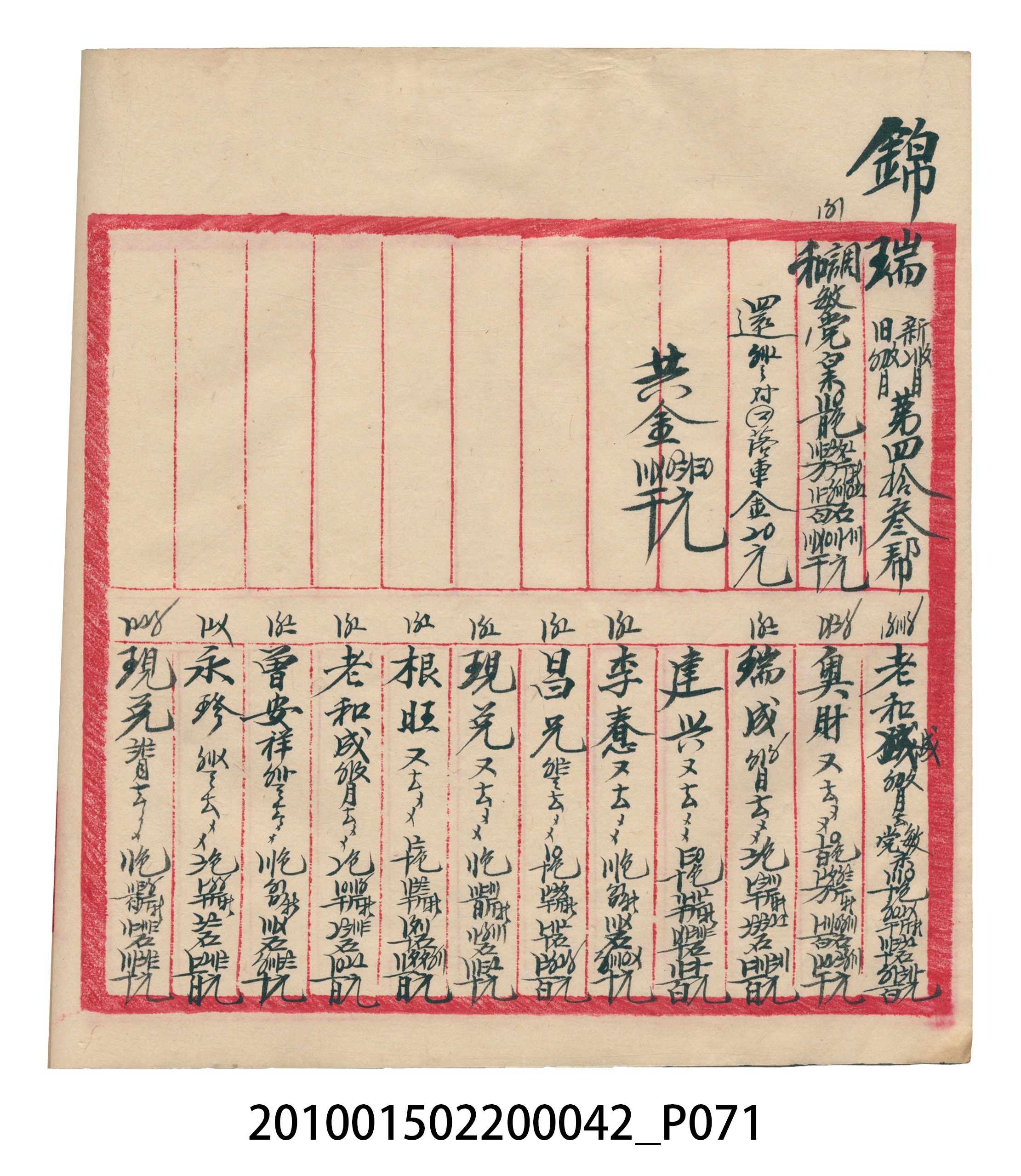 大正14年錦瑞號米店帳冊1 (共193張)