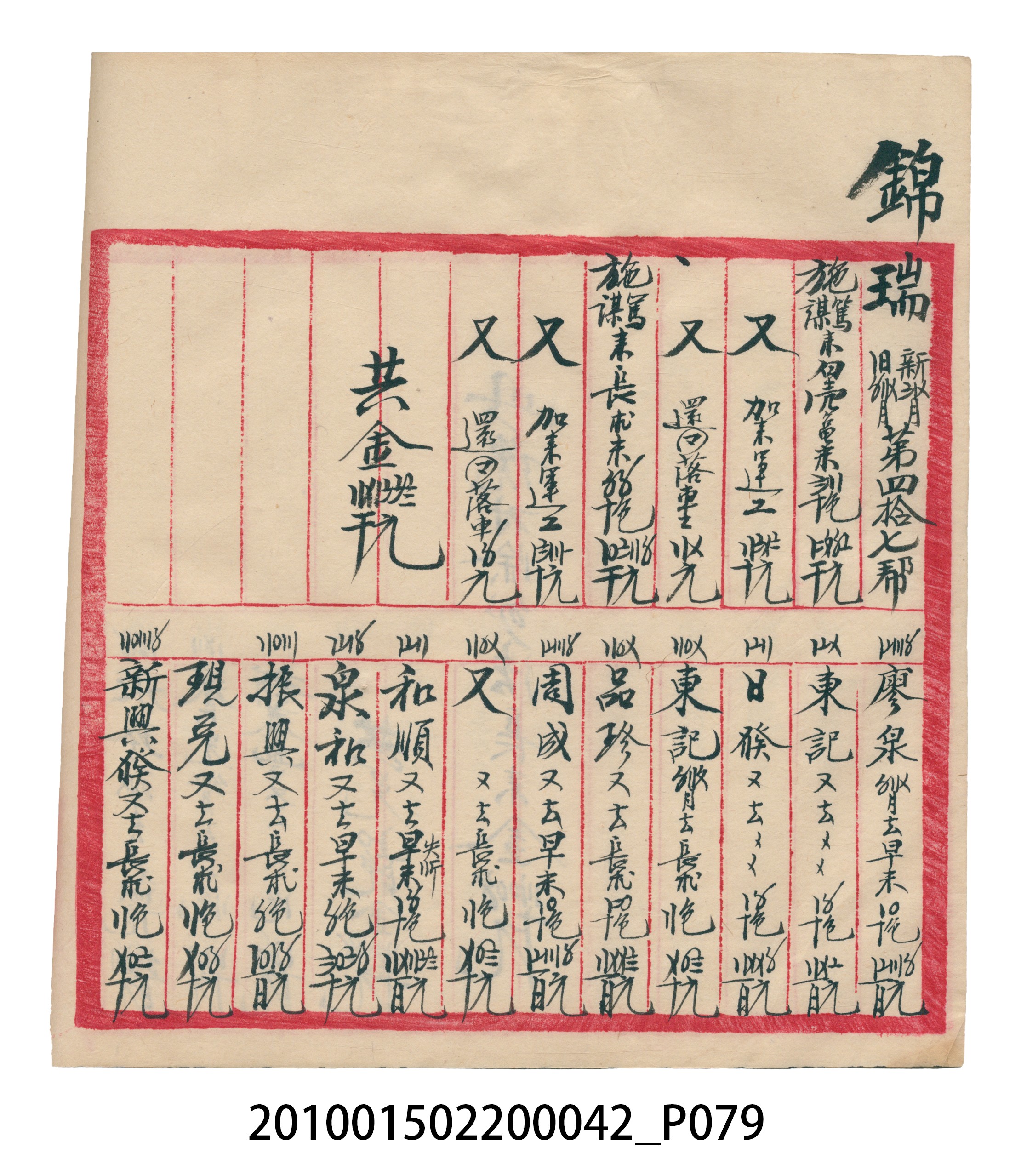大正14年錦瑞號米店帳冊1 (共193張)