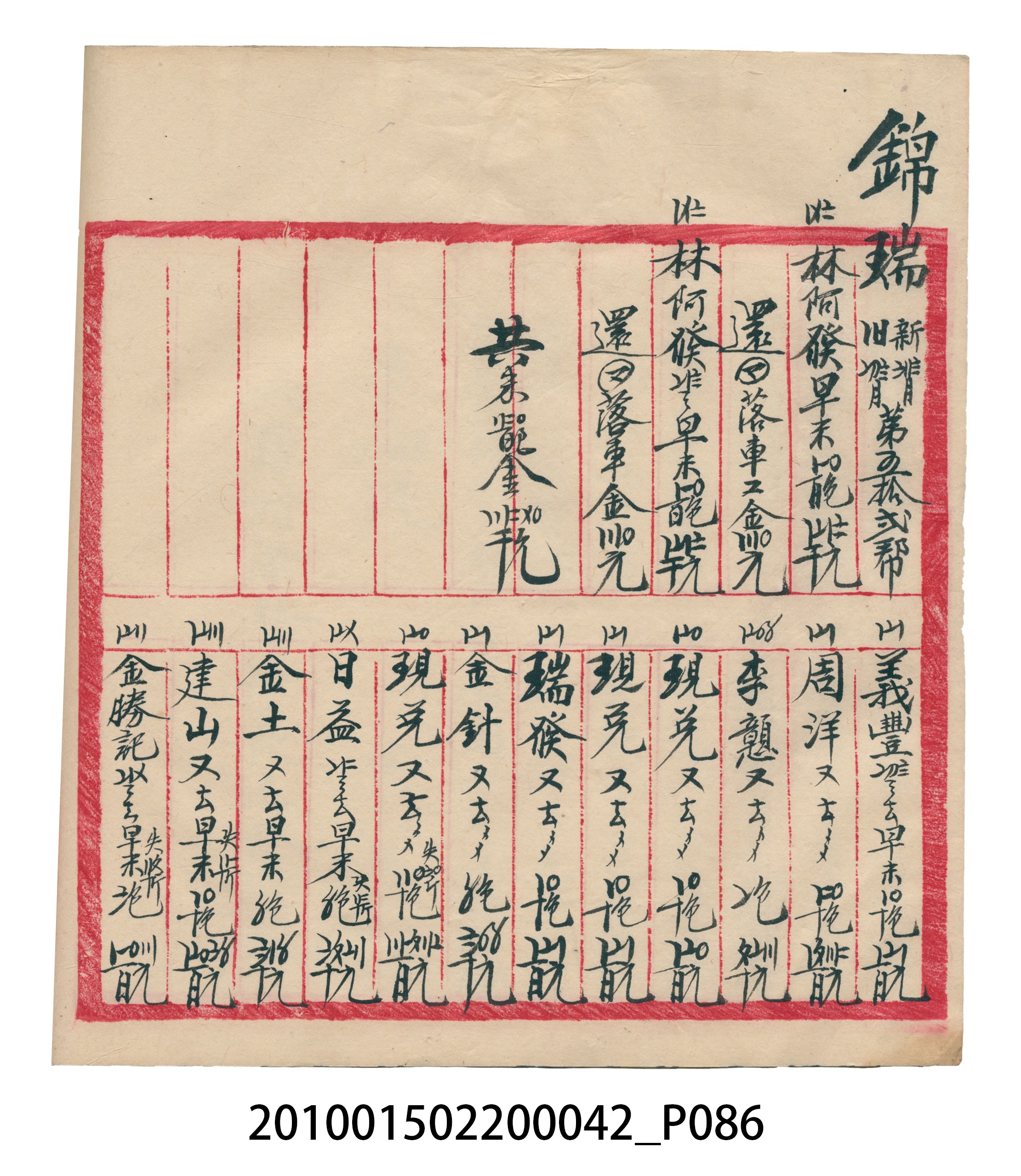 大正14年錦瑞號米店帳冊1 (共193張)