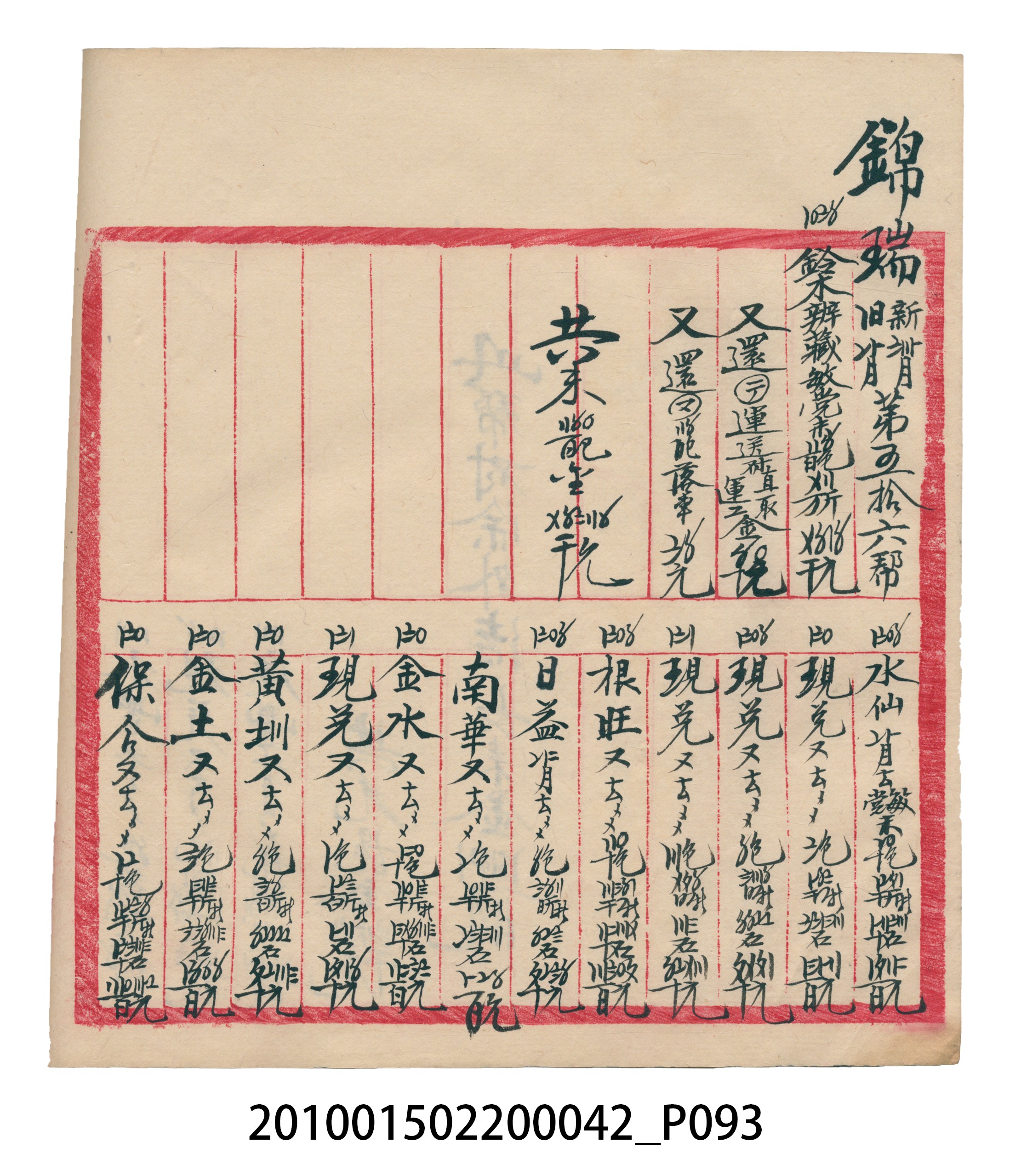 大正14年錦瑞號米店帳冊1 (共193張)