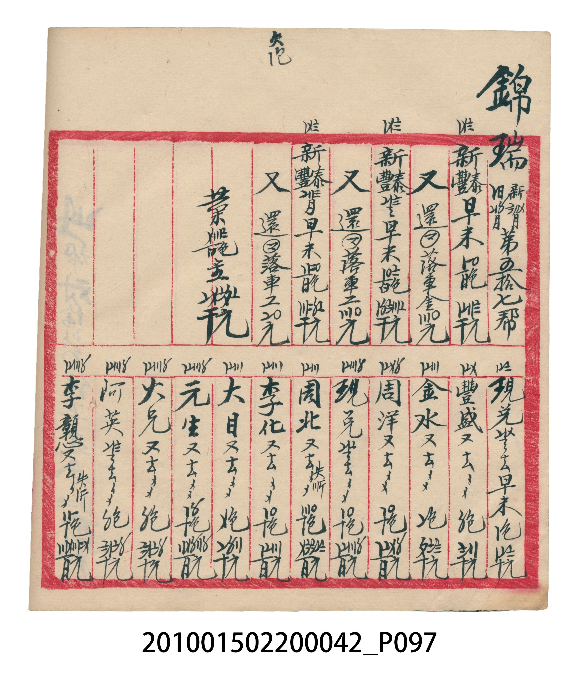 大正14年錦瑞號米店帳冊1 (共193張)