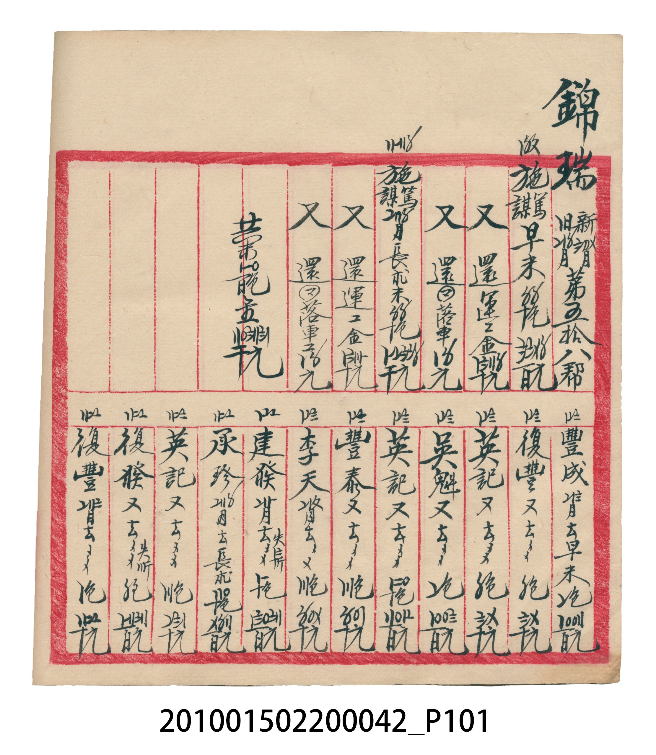 大正14年錦瑞號米店帳冊1 (共193張)