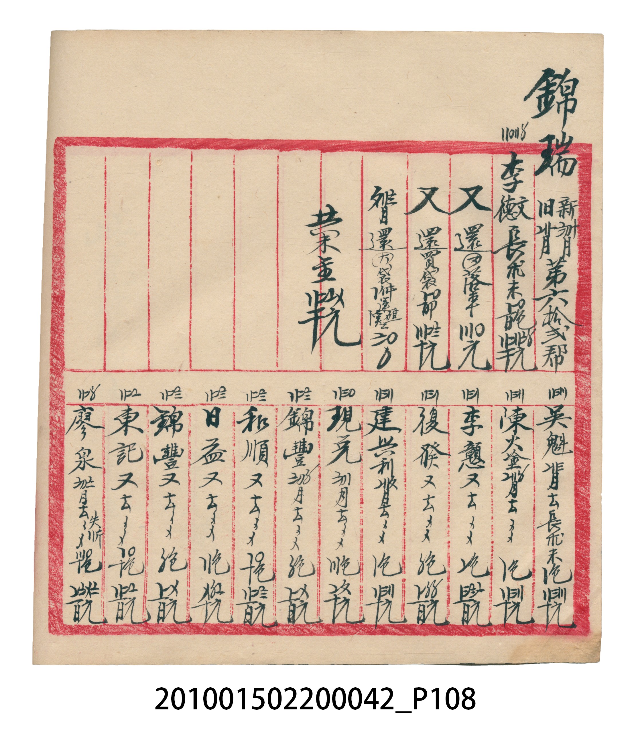 大正14年錦瑞號米店帳冊1 (共193張)