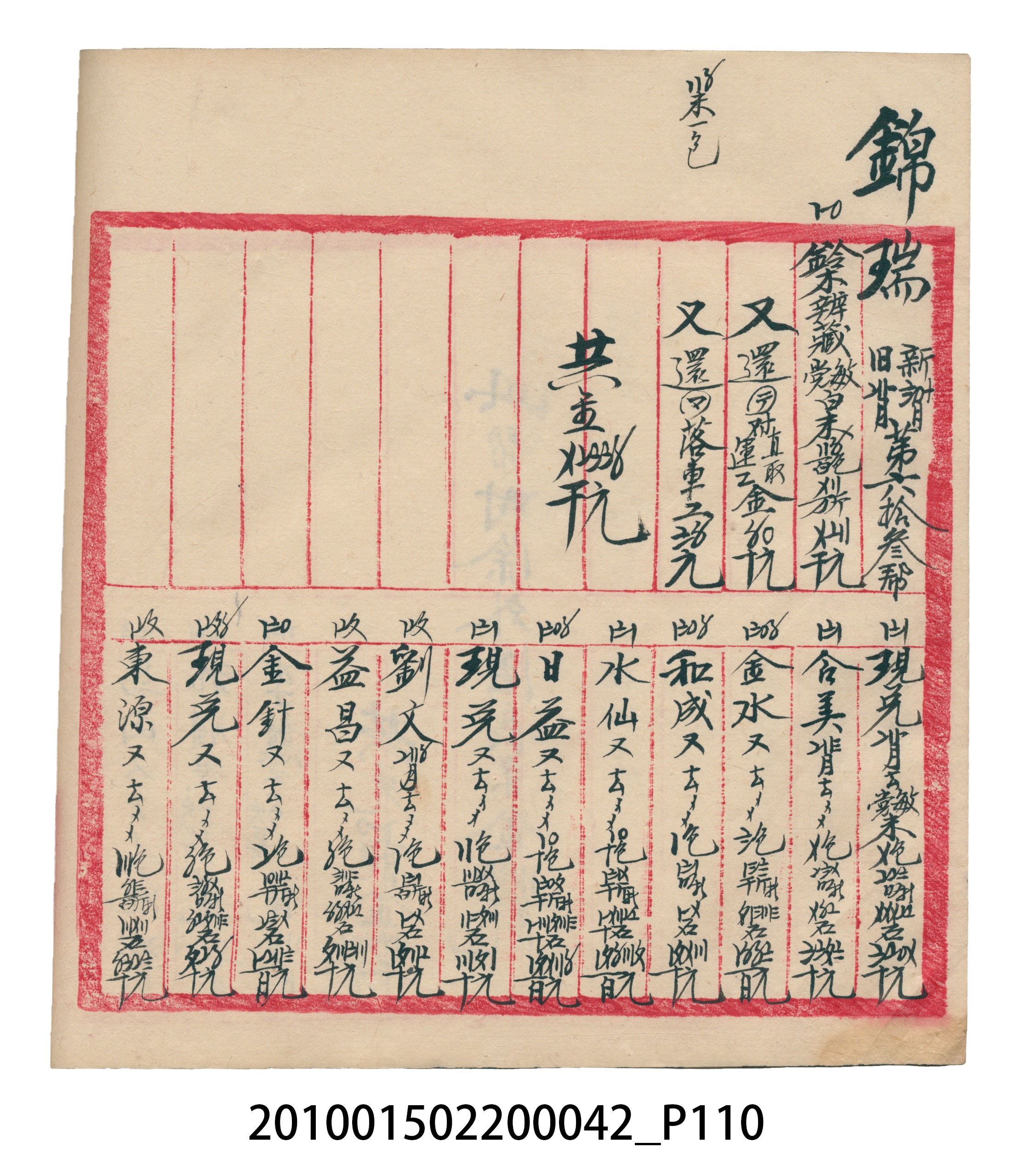 大正14年錦瑞號米店帳冊1 (共193張)