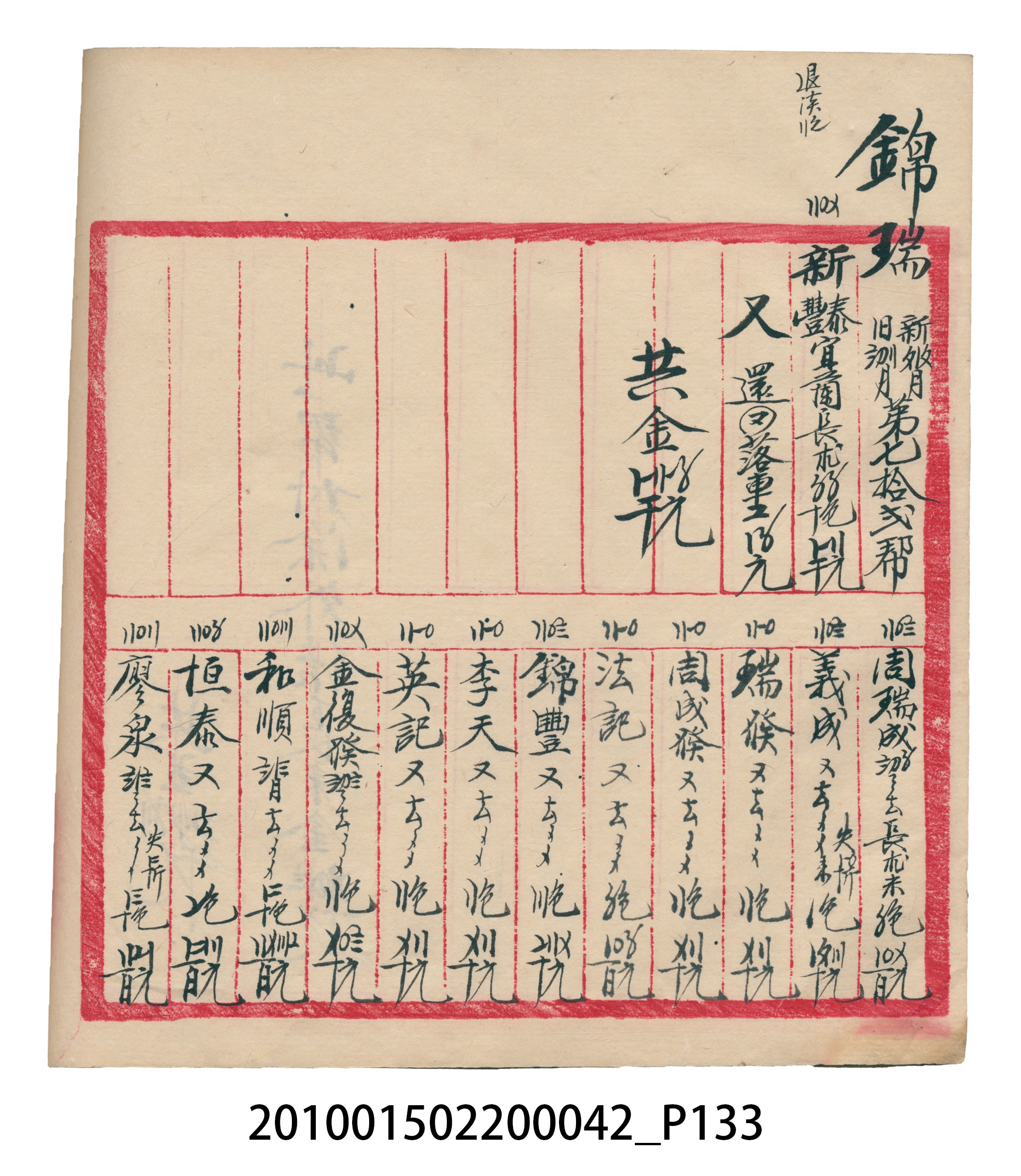 大正14年錦瑞號米店帳冊1 (共193張)
