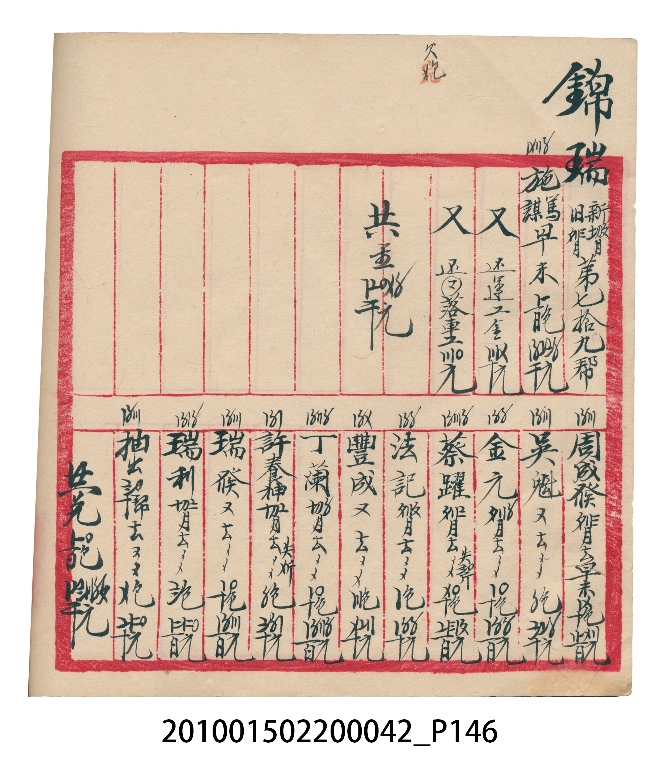大正14年錦瑞號米店帳冊1 (共193張)
