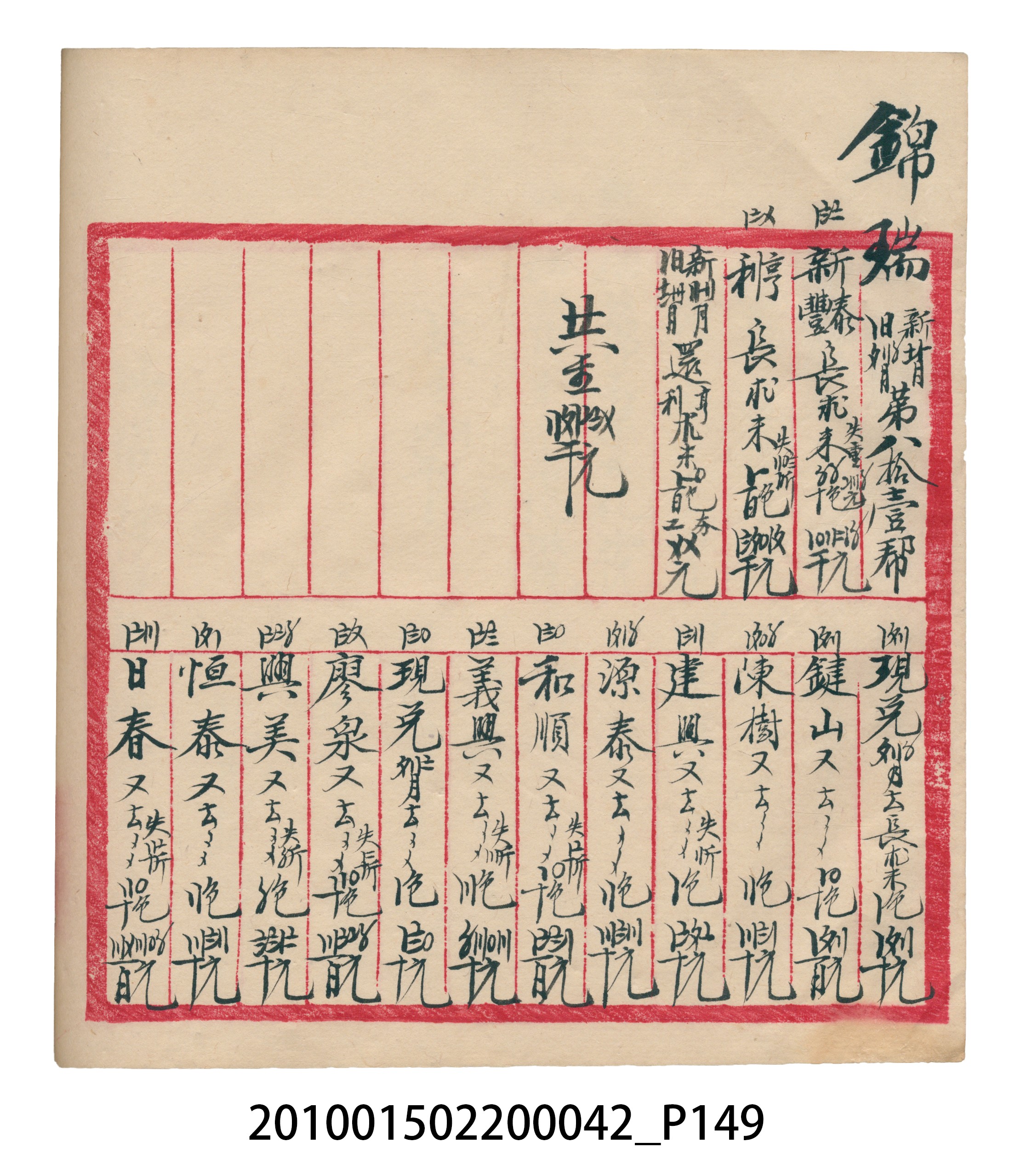 大正14年錦瑞號米店帳冊1 (共193張)