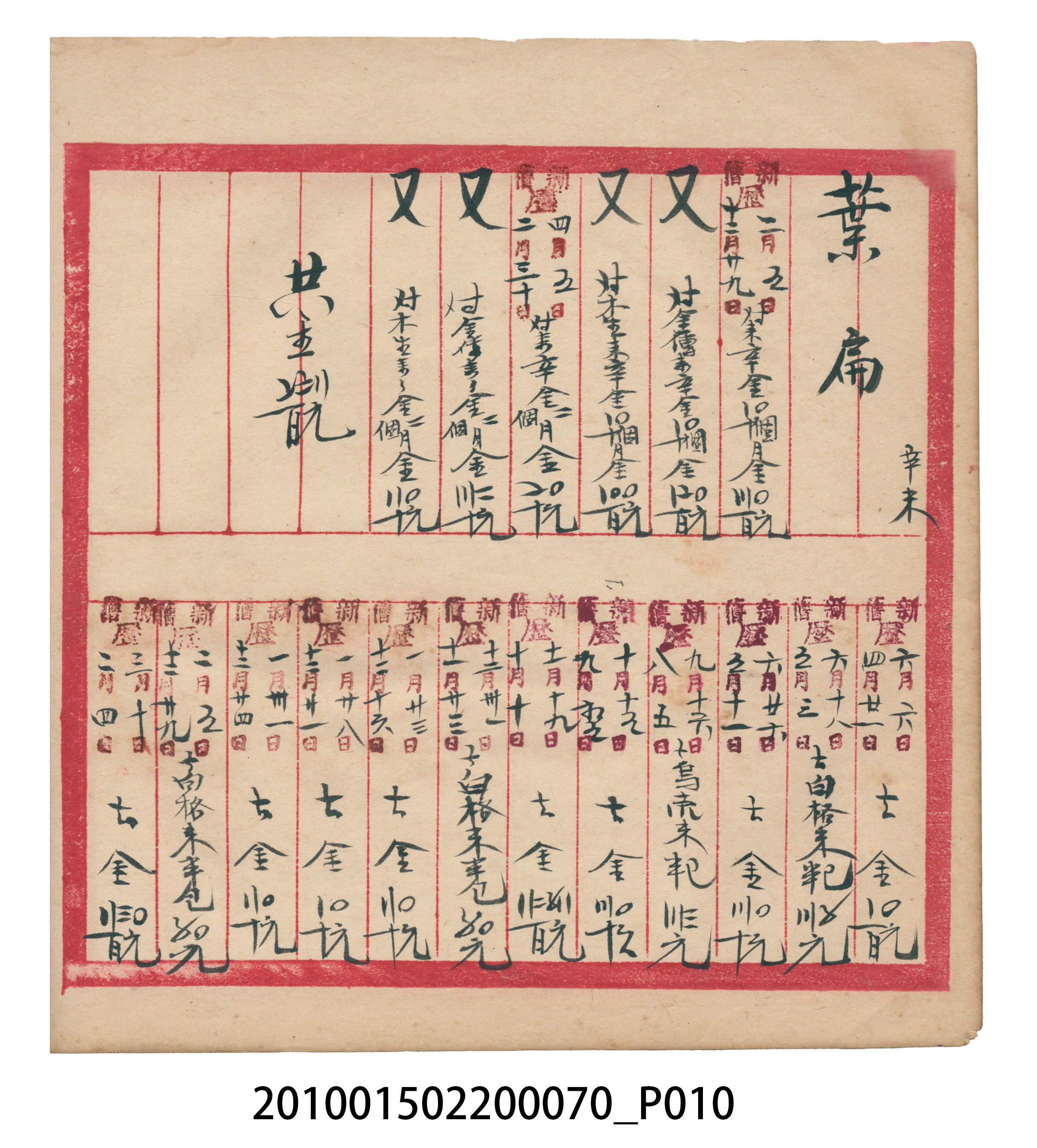 錦記昭和6年歲次辛未福食辛金總簿 (共145張)