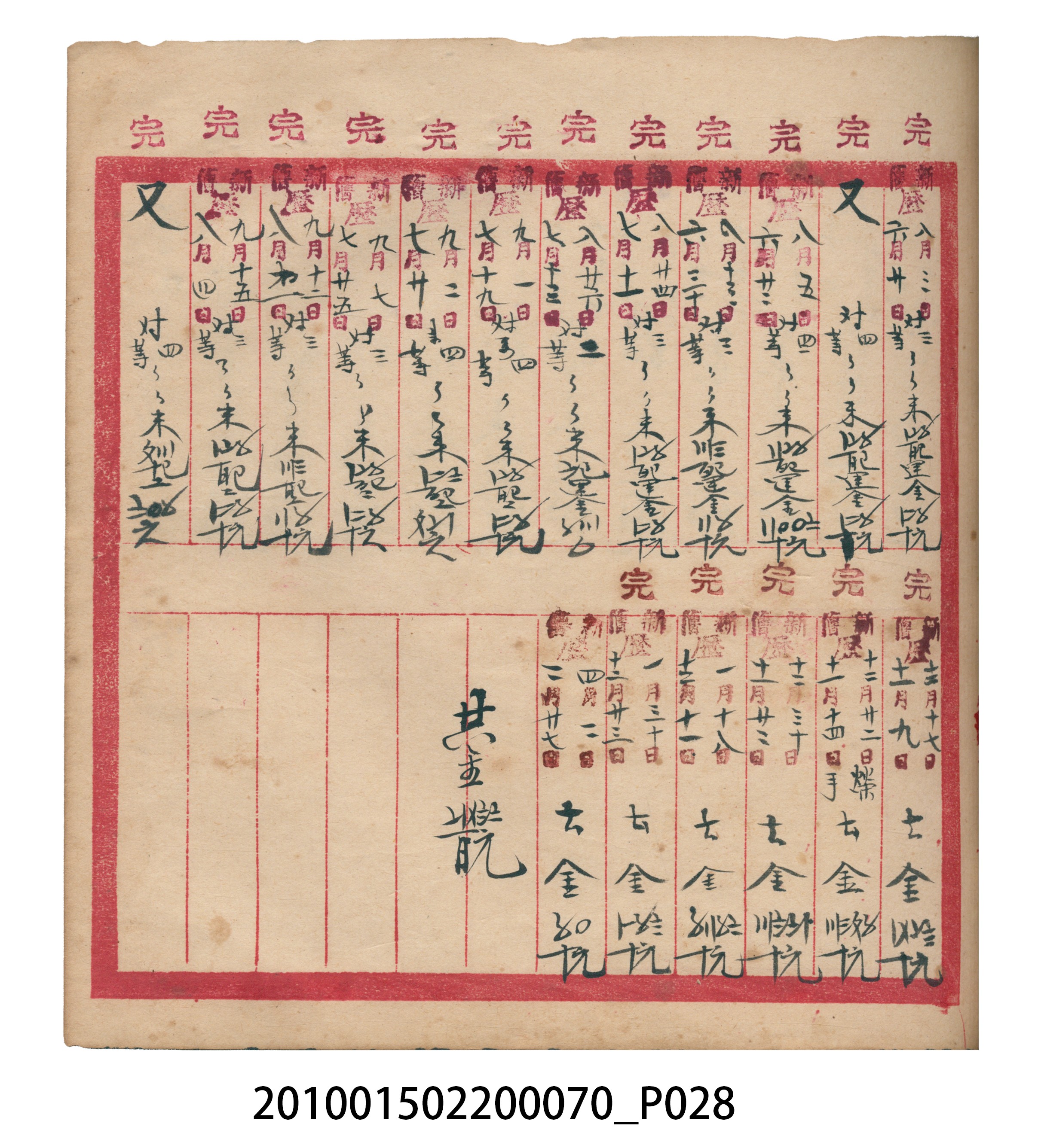 錦記昭和6年歲次辛未福食辛金總簿 (共145張)