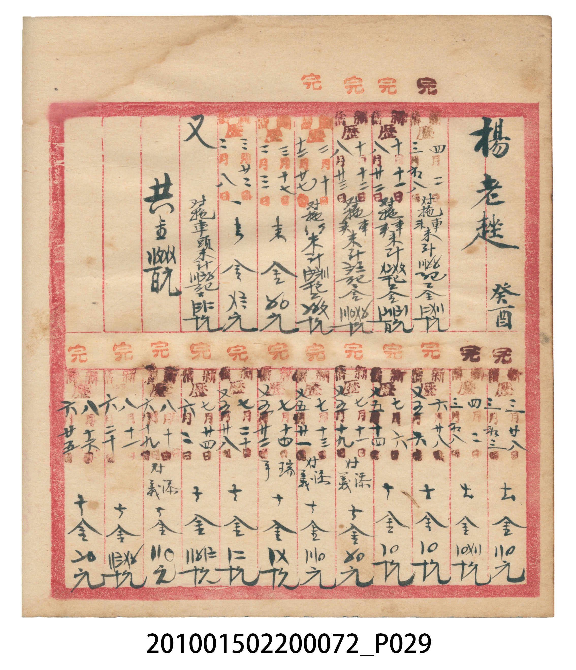 錦記昭和八年歲次癸酉福食辛金總簿 (共65張)
