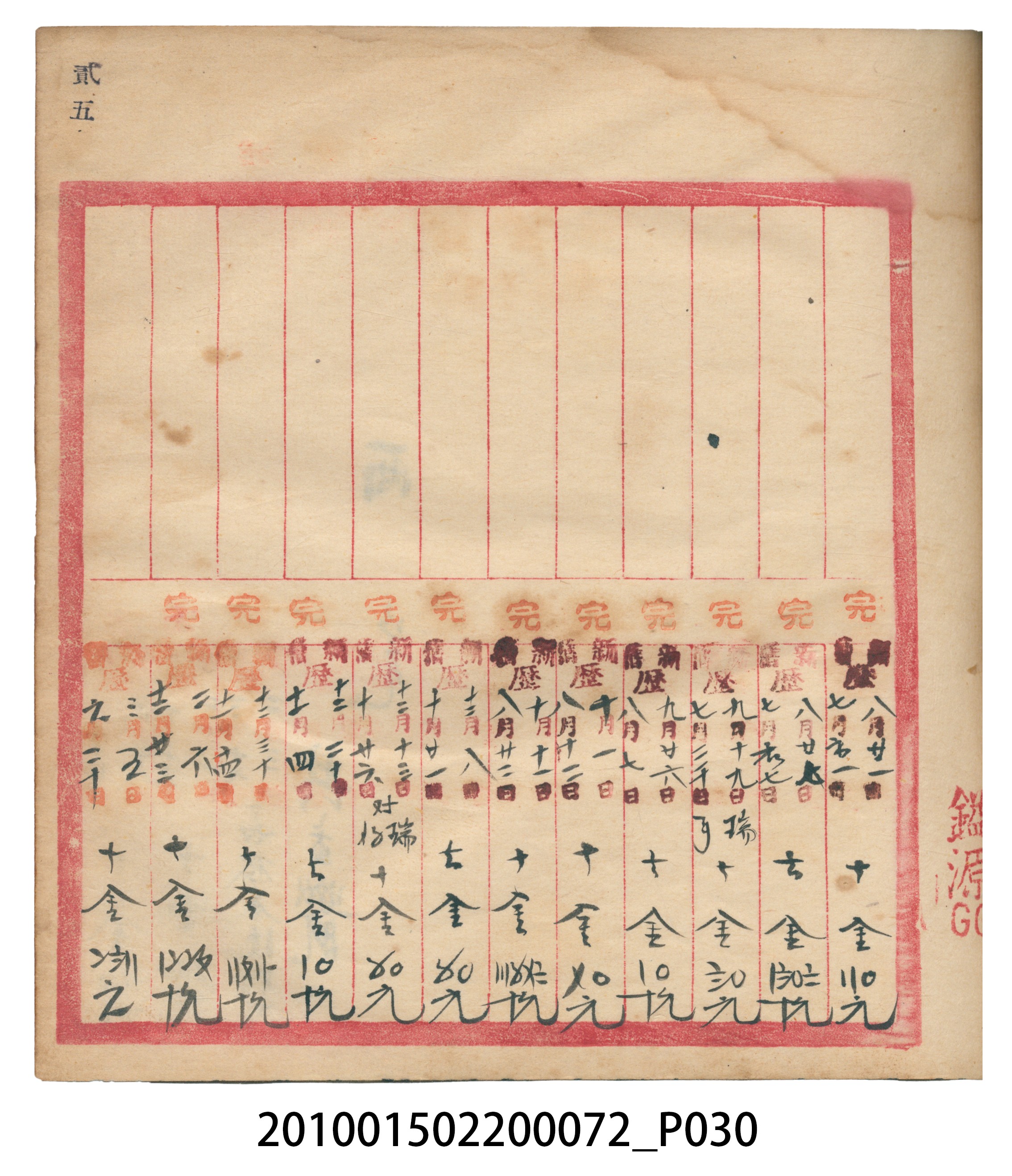 錦記昭和八年歲次癸酉福食辛金總簿 (共65張)