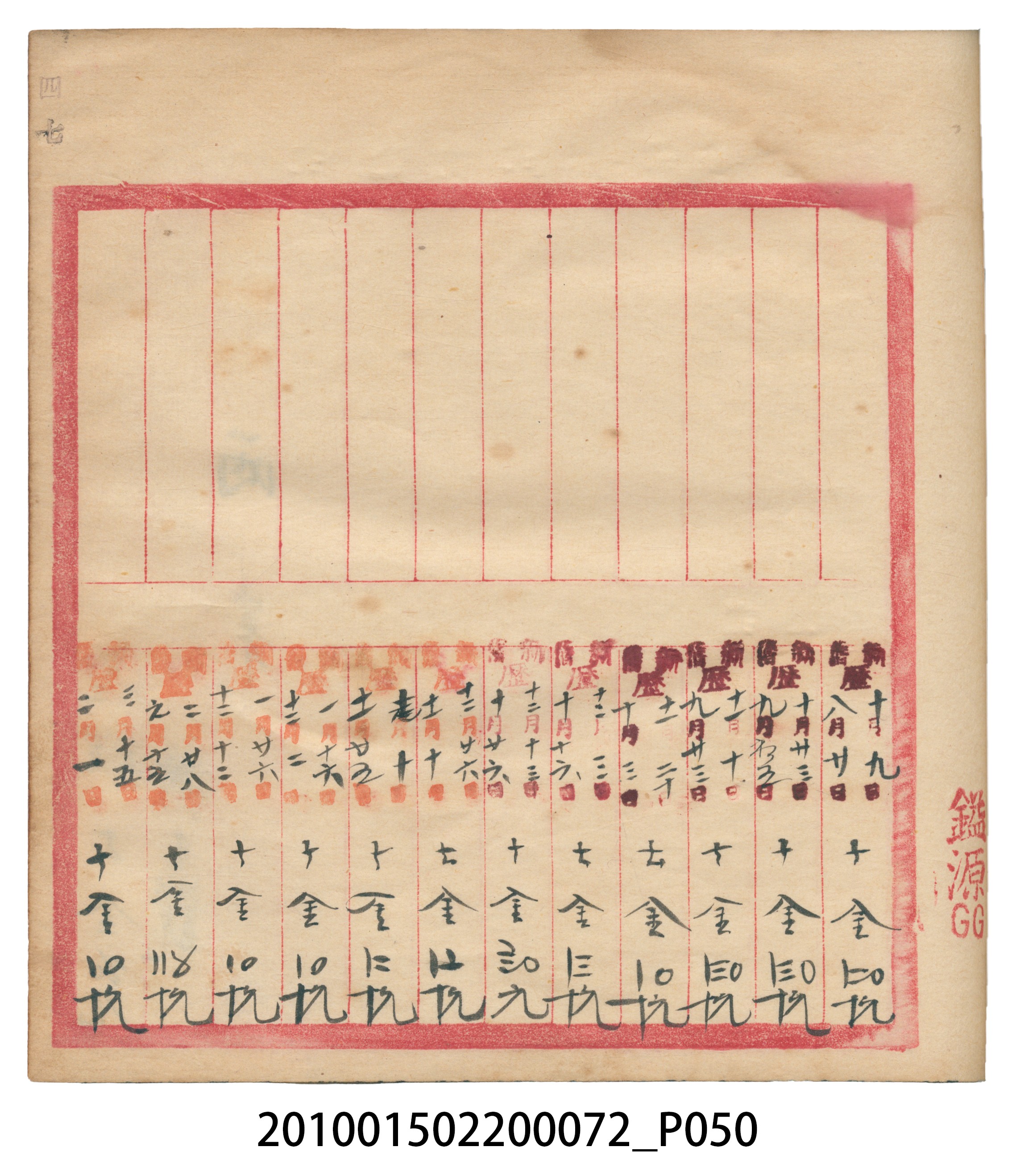 錦記昭和八年歲次癸酉福食辛金總簿 (共65張)
